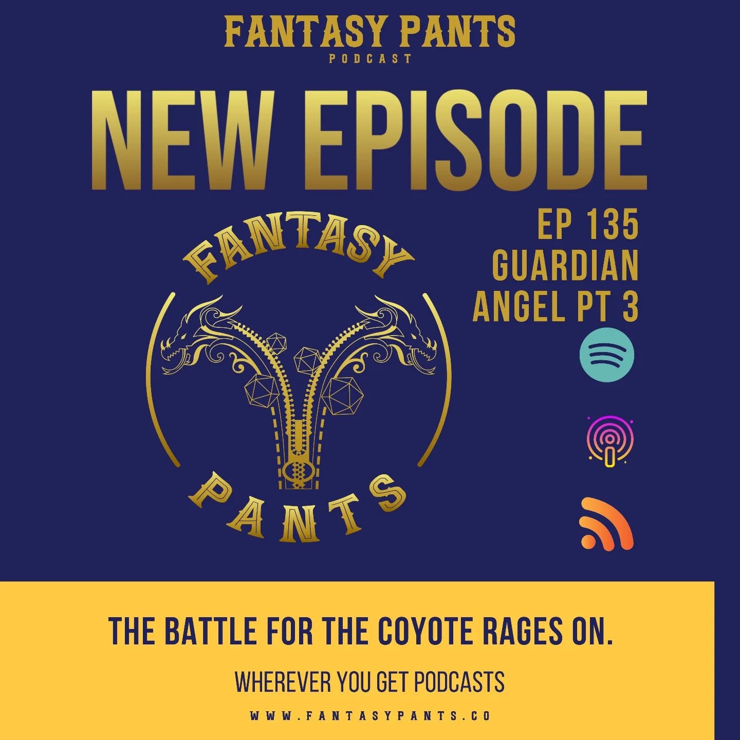 The battle of the Coyote rages on.
This week's episode features a message from our friends at @rpjesters go check out their variety actual play podcast!
#DnDPodcast #DnDCommunity #TTRPGPodcast #TTRPGCommunity #dnd #DnD5e