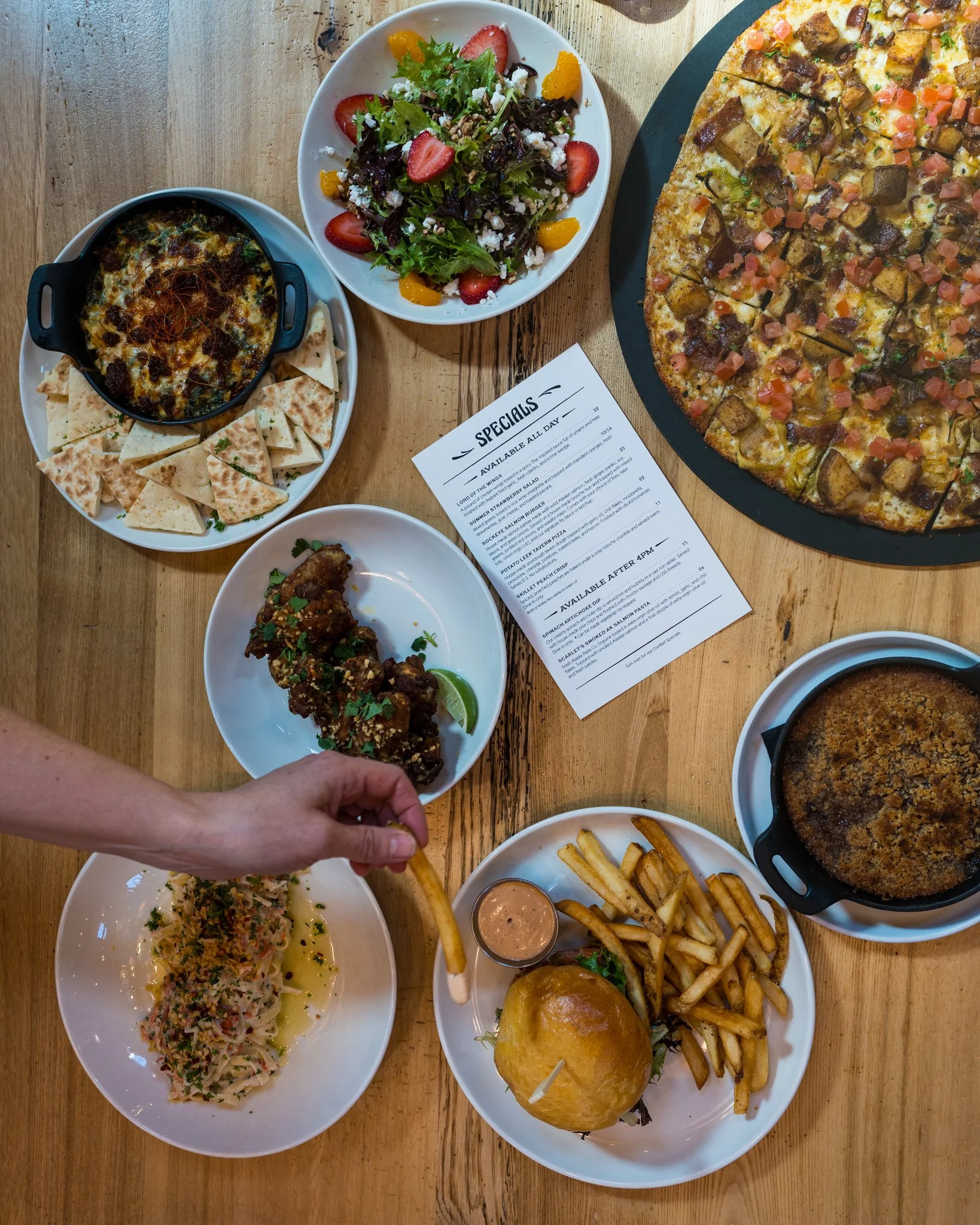 June specials have landed! We're bringing you Alaskan catches and bright fruit flavors this month-- all of which pair well with long summer days.