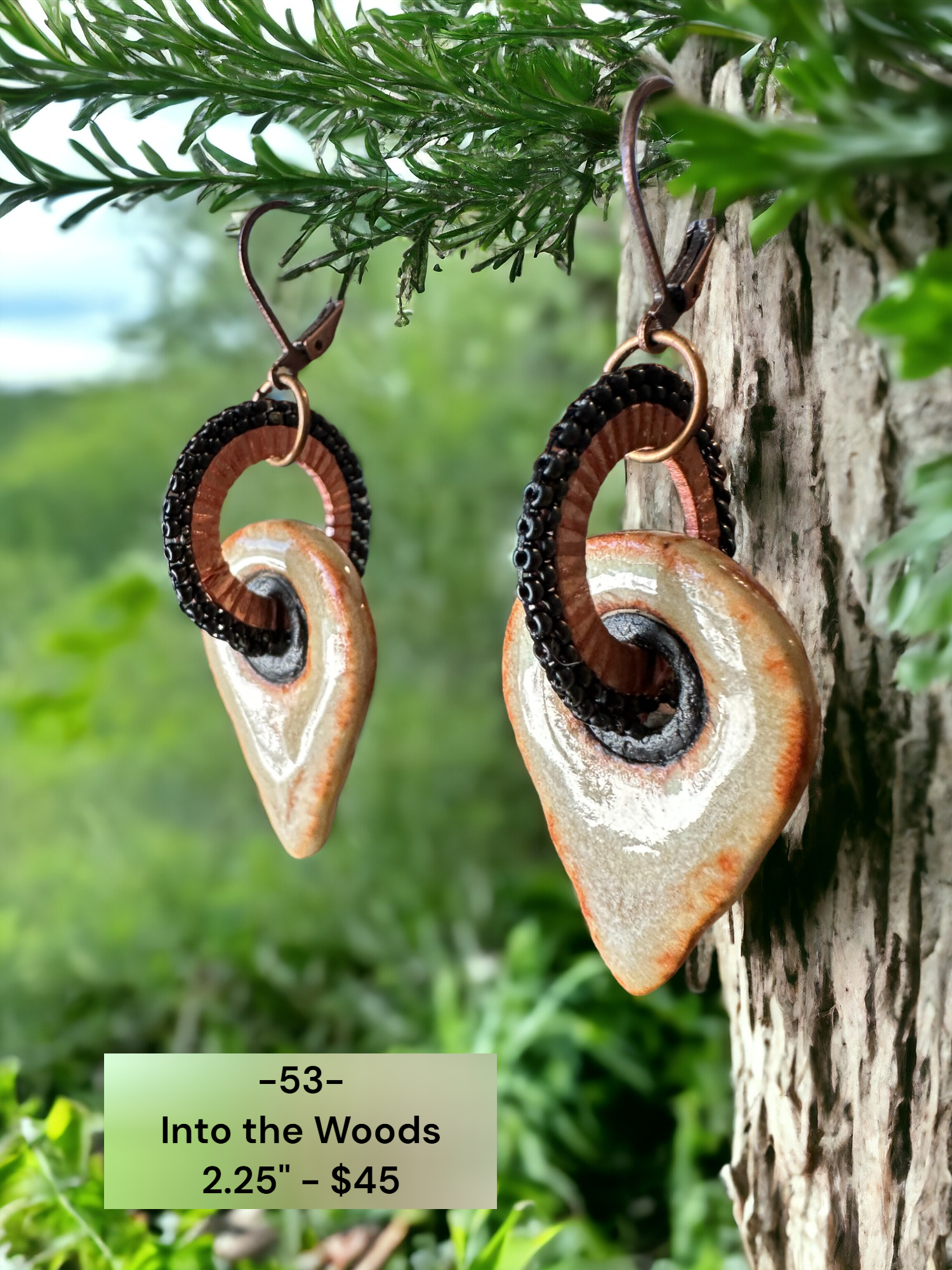"Wrapped in Black" Earrings