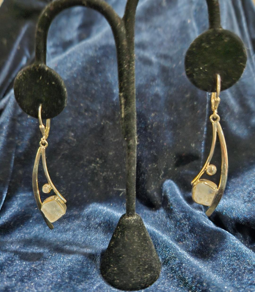 Luminous Moonstone Sterling Silver Earrings