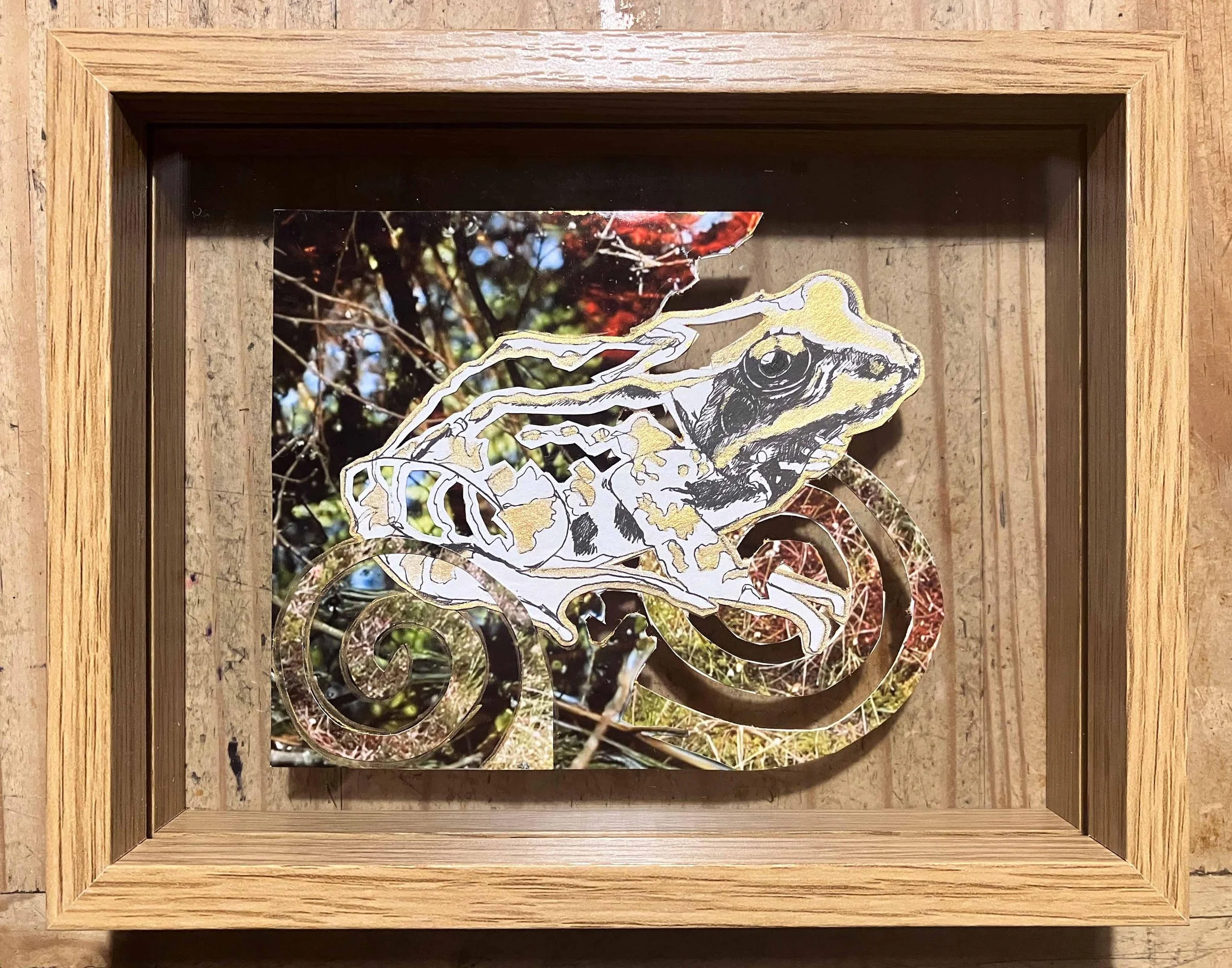 2025 Bogland Hero, mixed media collage