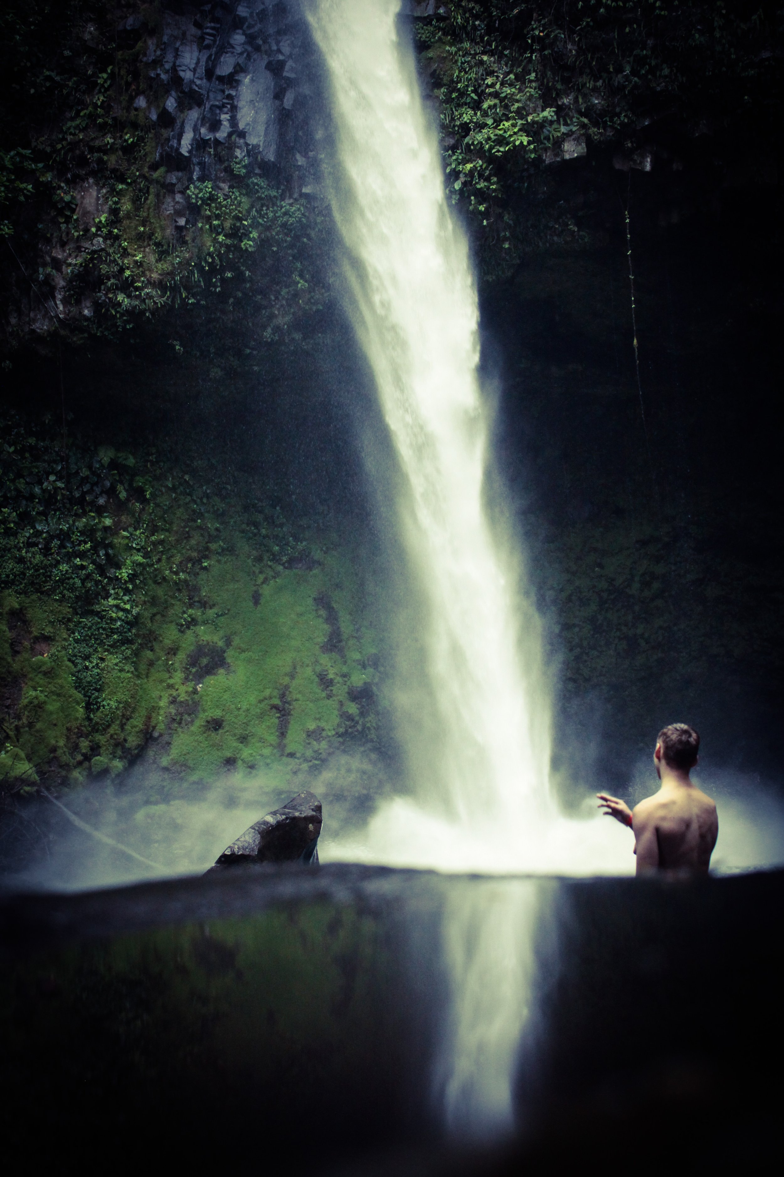 Man With Waterfall