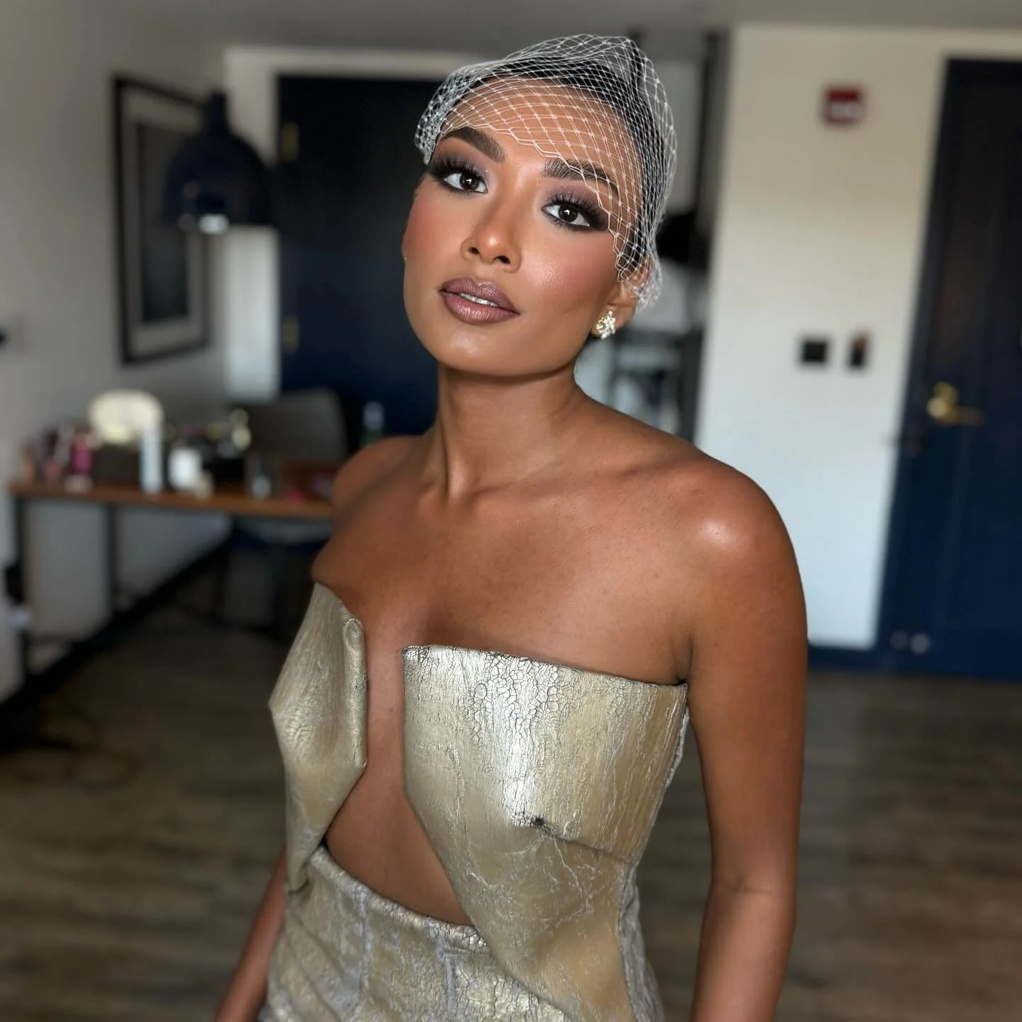 This is what modern bridal elegance looks like. Rifa knew exactly what she wanted &mdash; and she wore it flawlessly. 
Bridal makeup @beautybynelse 

#BridalGlam #ModernBride #RehearsalLook #BostonBridalMakeup #BeautyByNelse #FlawlessBride #Celebrity