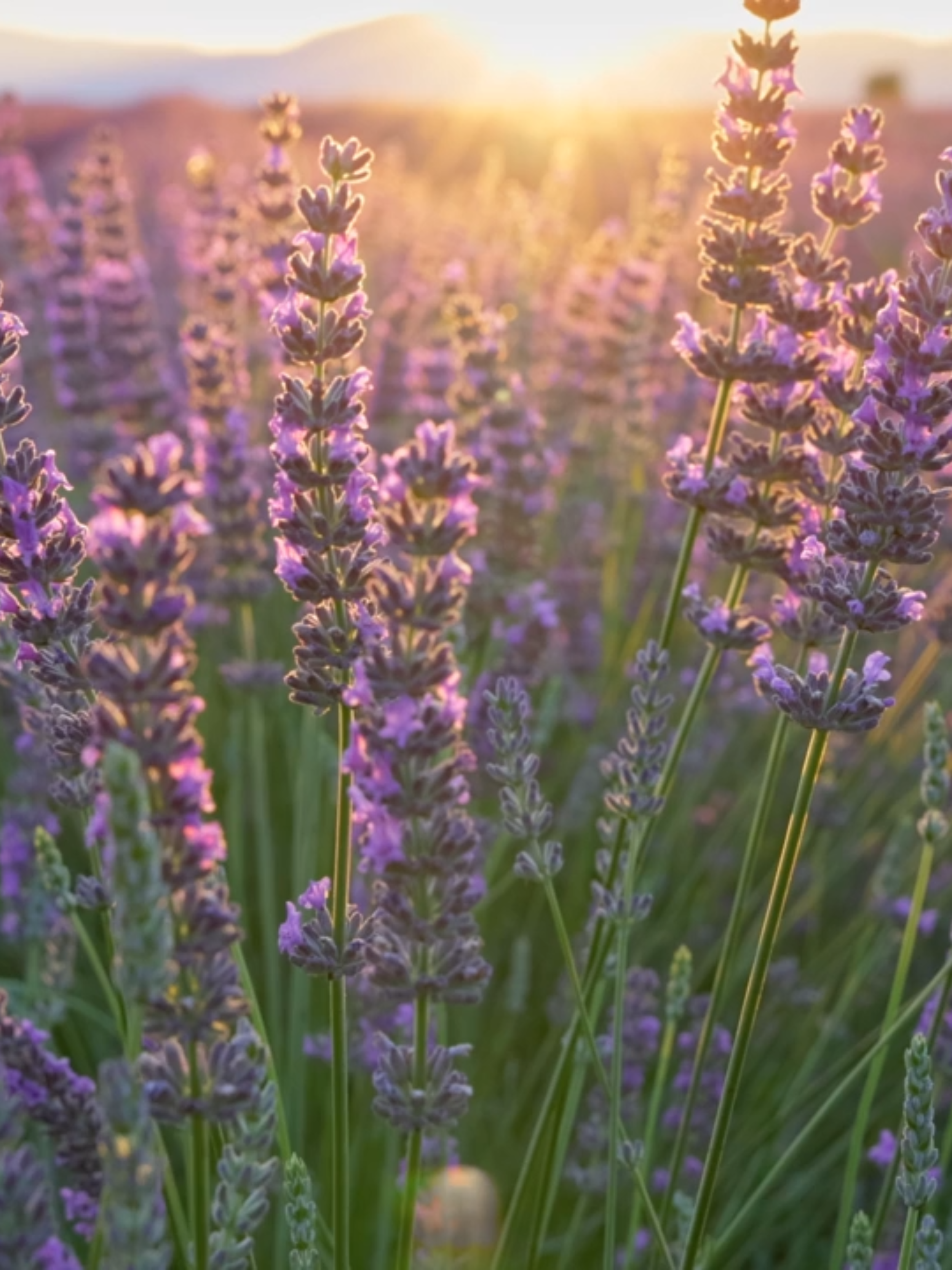Lavender field symbolizing clean, natural, and organic ingredients for pure, sustainable skincare
