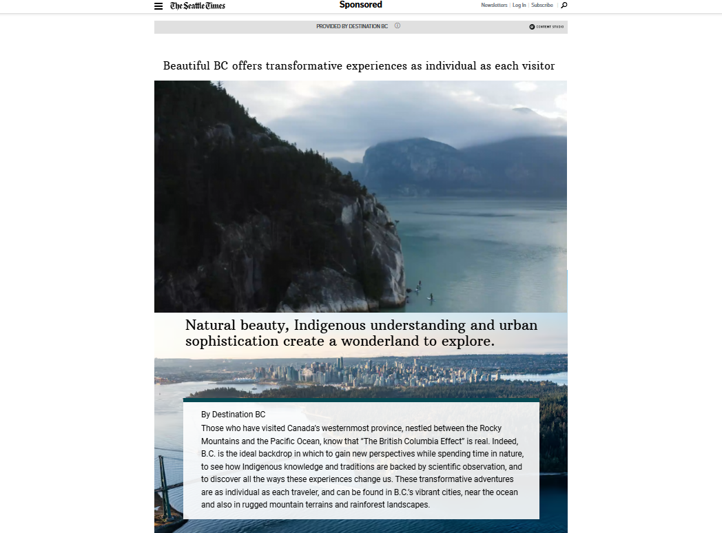 Destination BC Spring Article