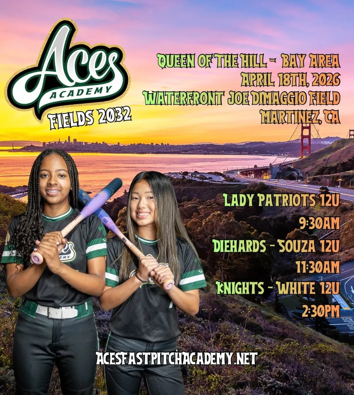 @acesacademyhd_fields_12u_2032 heads to the Bay this weekend! Bring the heat, ladies! #acesup&spades;️