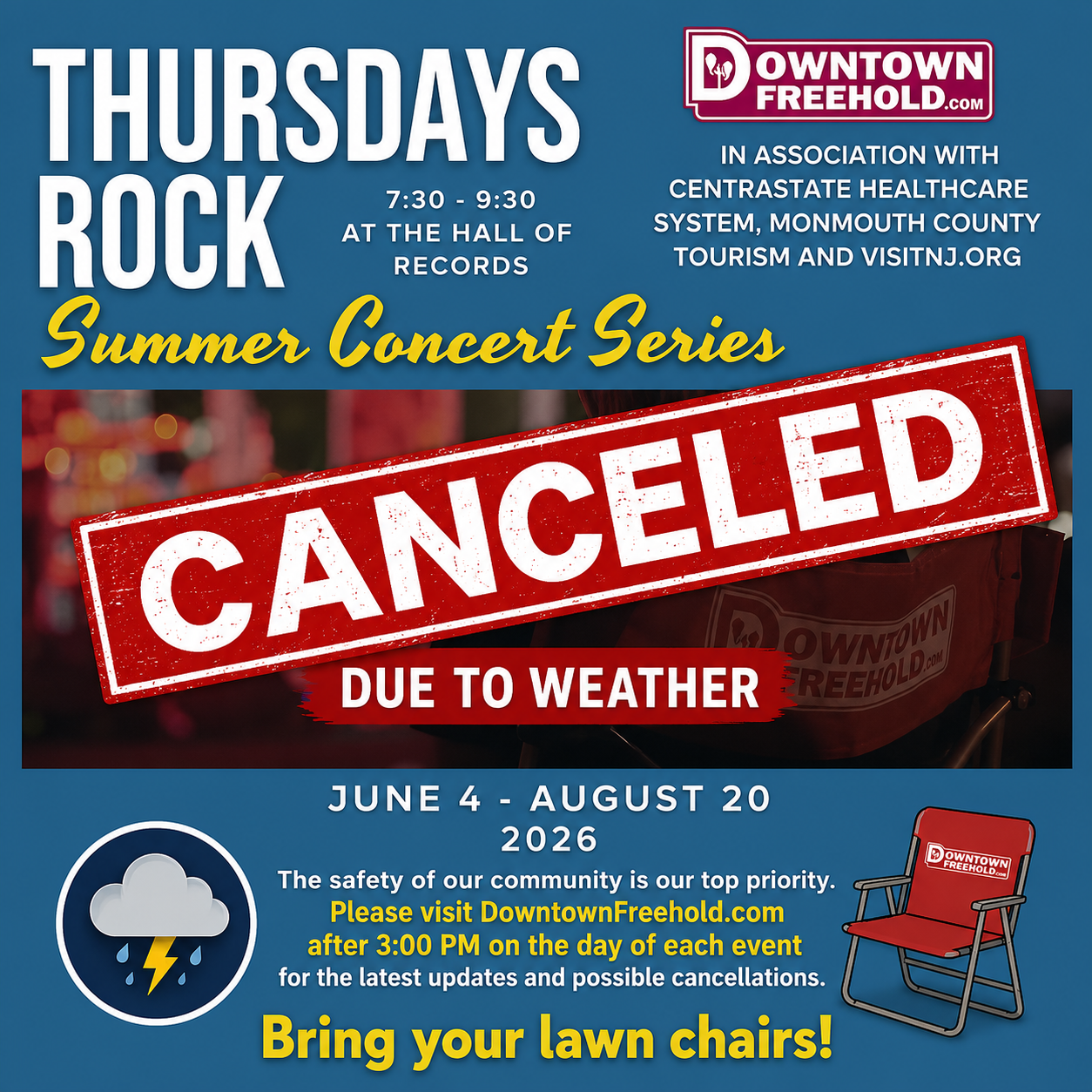 Thursday’s ROCK! Summer Concert Series (CANCELED)
