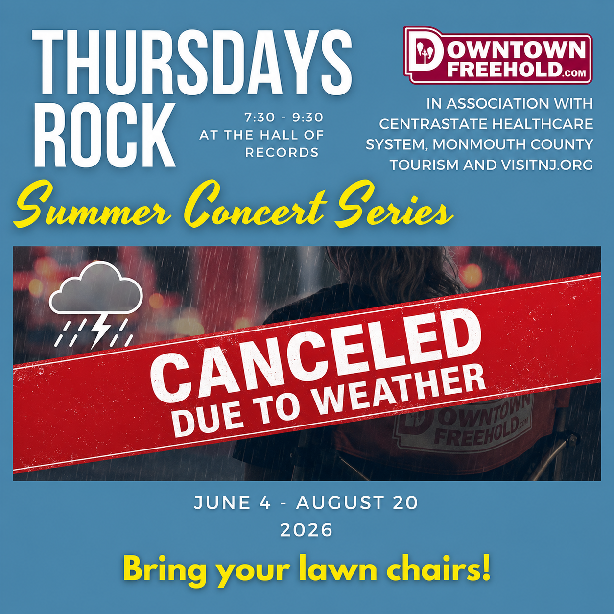 Thursday’s ROCK! Summer Concert Series - (CANCELED DUE TO WEATHER)