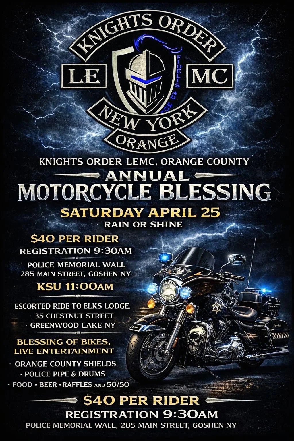 Knights Order Bike Blessing