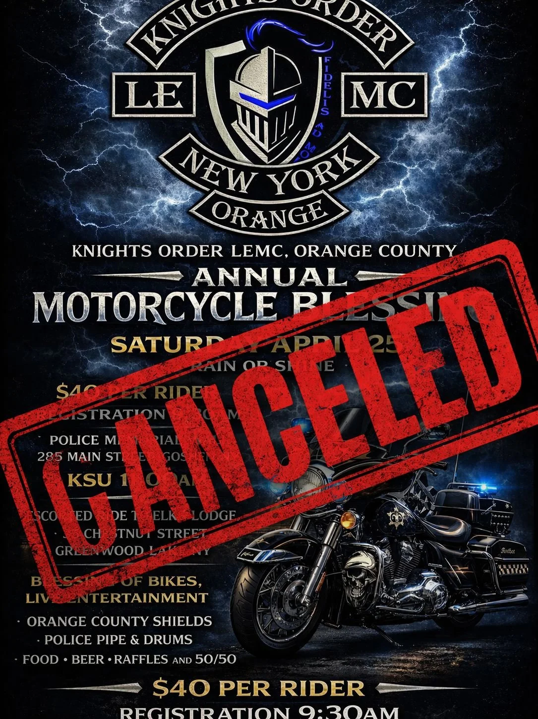 Knights Order Bike Blessing