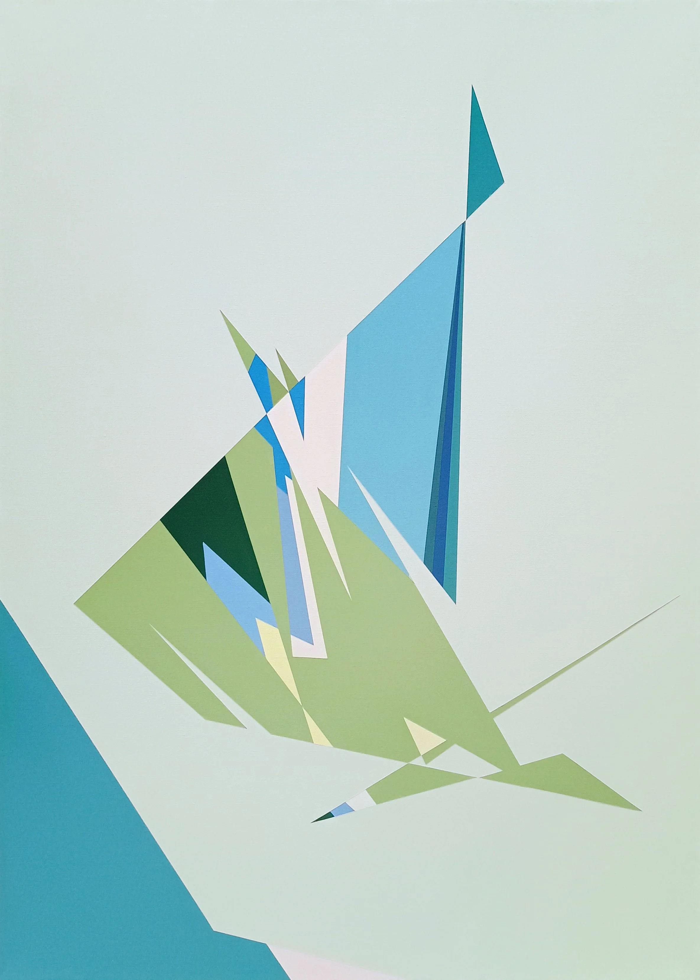 Zephyrus, 2025 (42" x 30" - Acrylic Gouache on canvas )