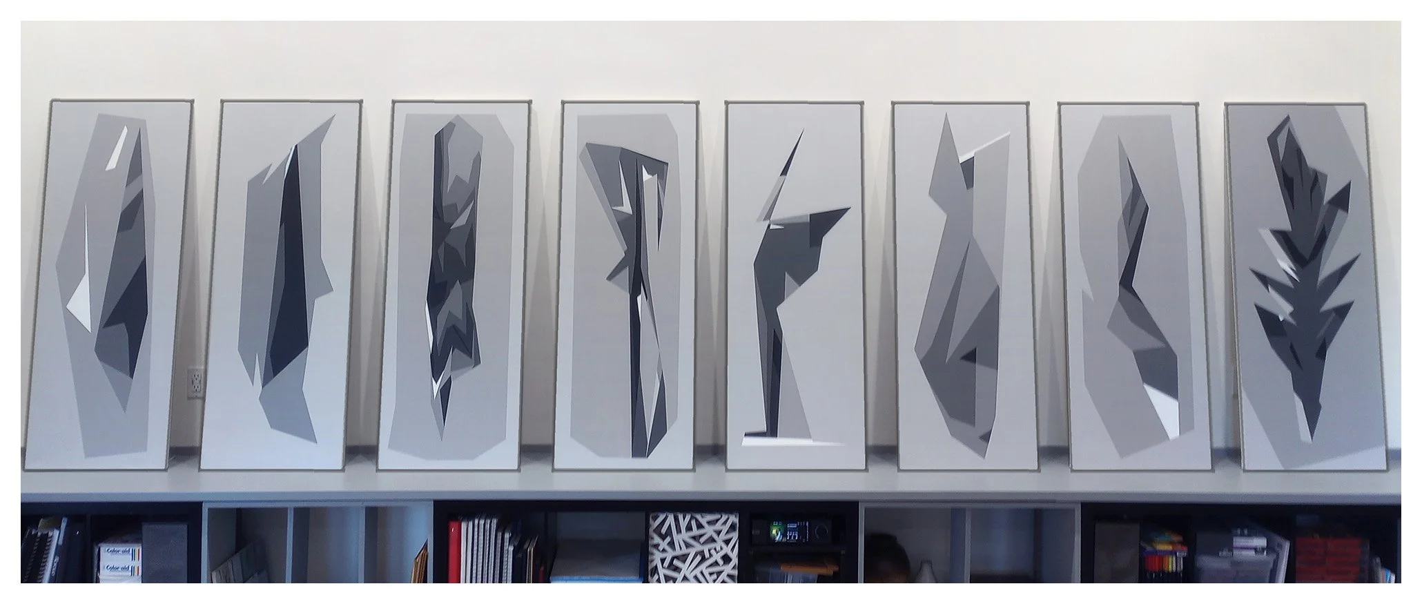  
 Botany
  

 
 Acrylic on canvas  8 panels, each 52" x 20"  2025
 