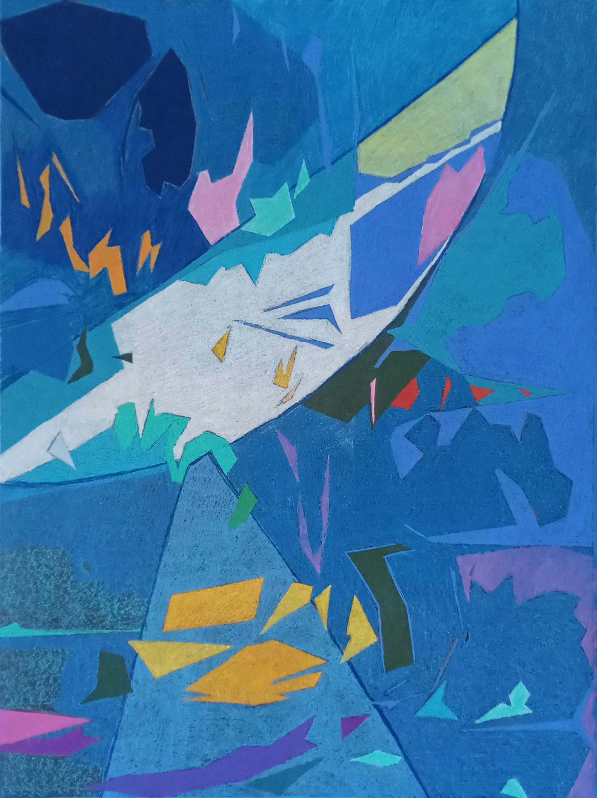 VLA, Socorro, NM, 2023 (72" x 54" - Hard Pastel on Black Paper)