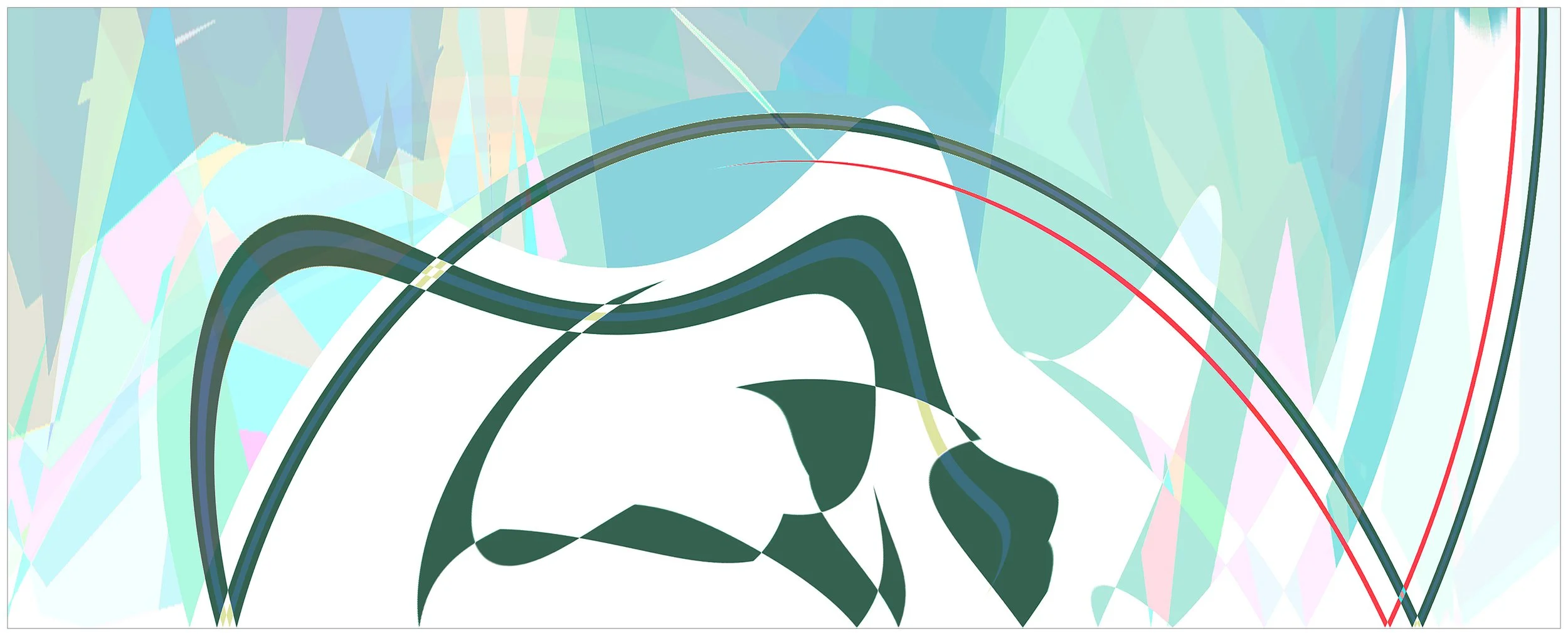  Masculin Féminin  
 Acrylic gouache and micaceous iron oxide on canvas 60" x 30" 2026
 