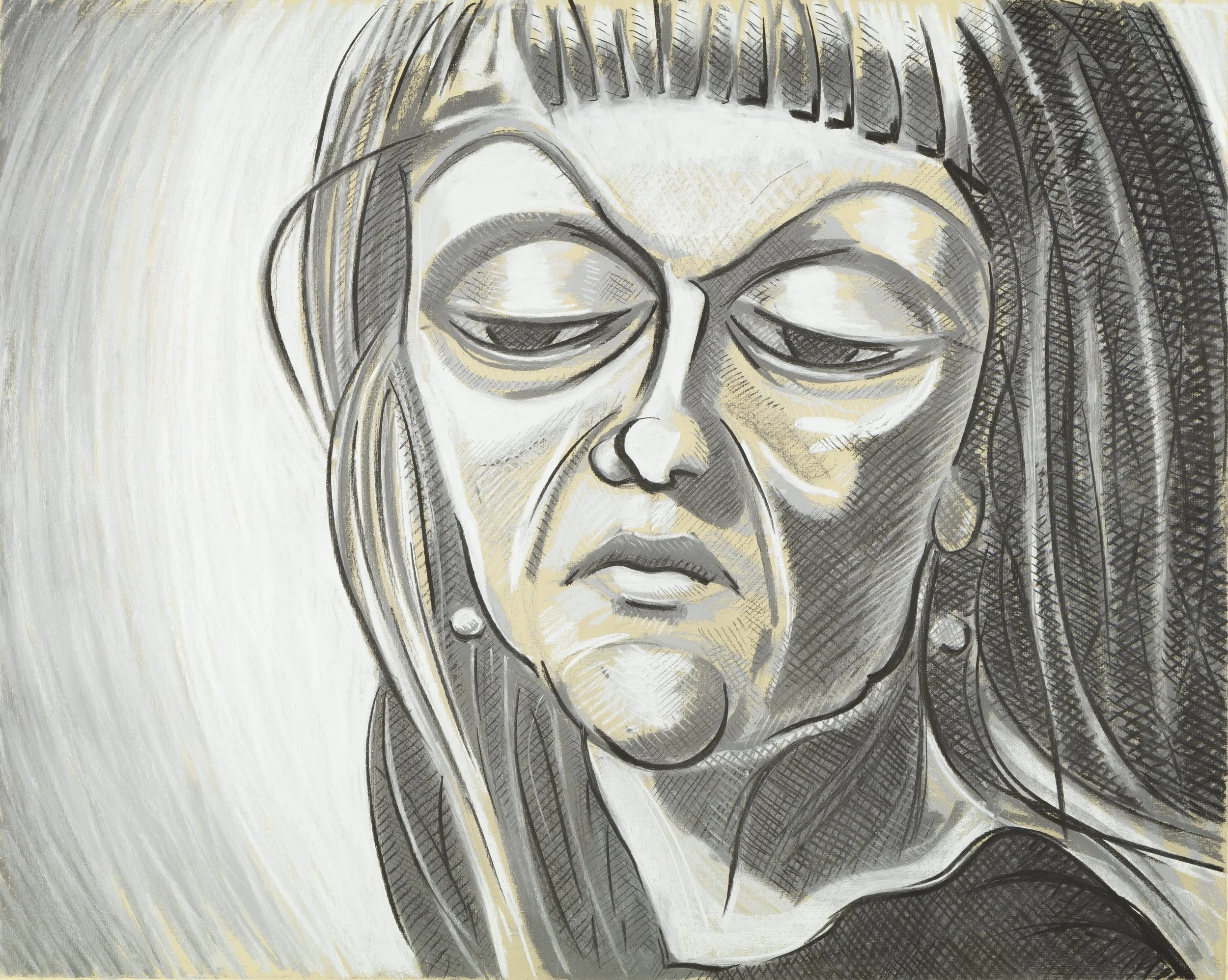 Portrait of Cynthia, 2022 (28.5" x 36" - Hard Pastel on Illustration Board)