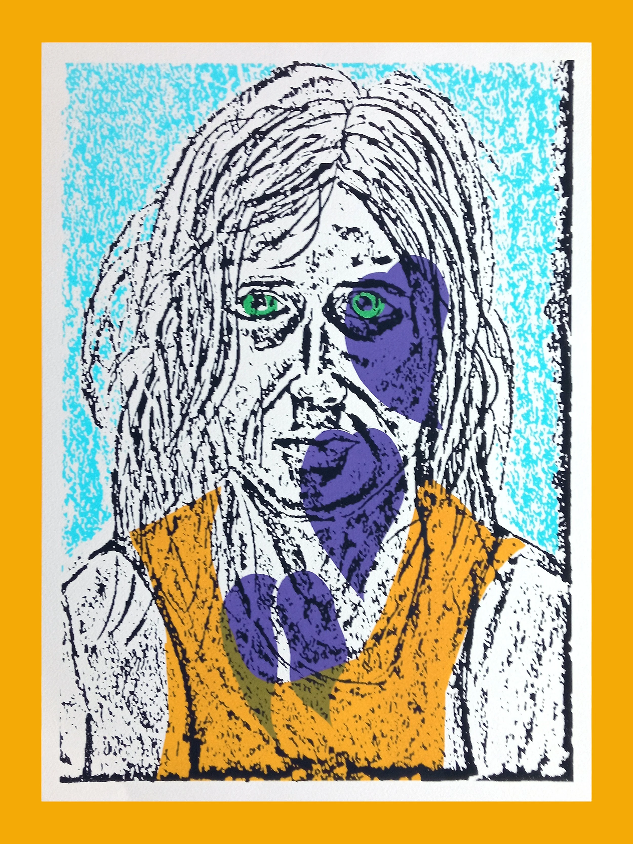 Haydin with a Broken Heart, 2023 (24" x 18" - Serigraph on Paper)