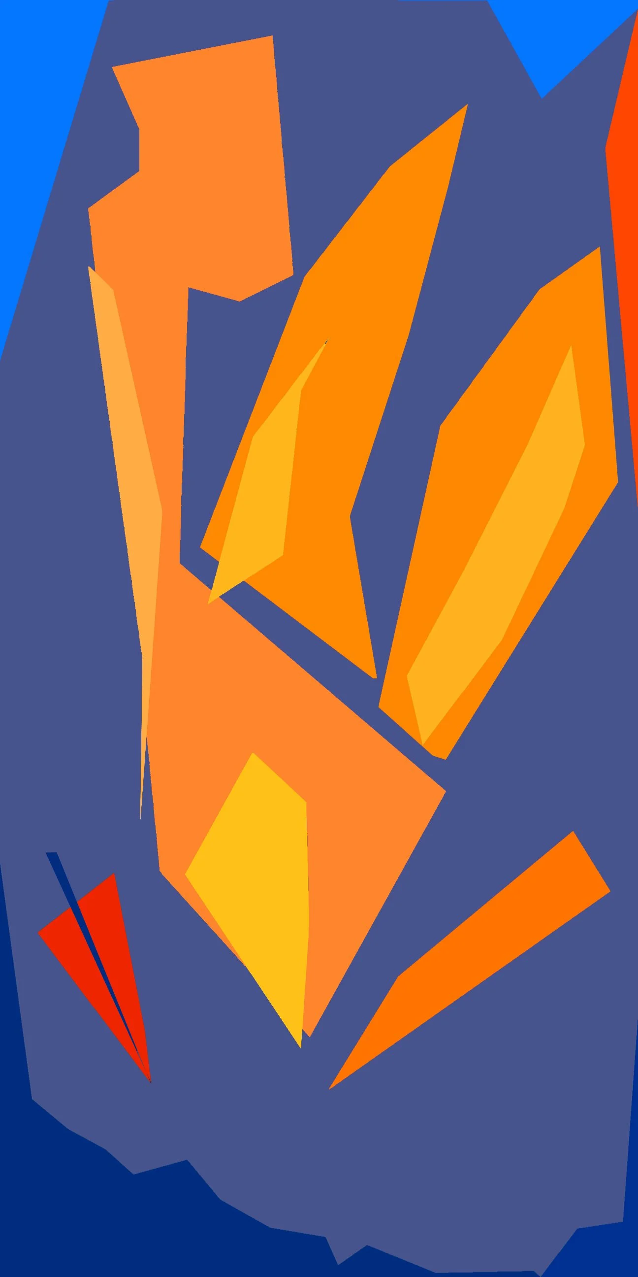 Icarus Falling, 2024 (60" x 30" - Acrylic on Canvas)