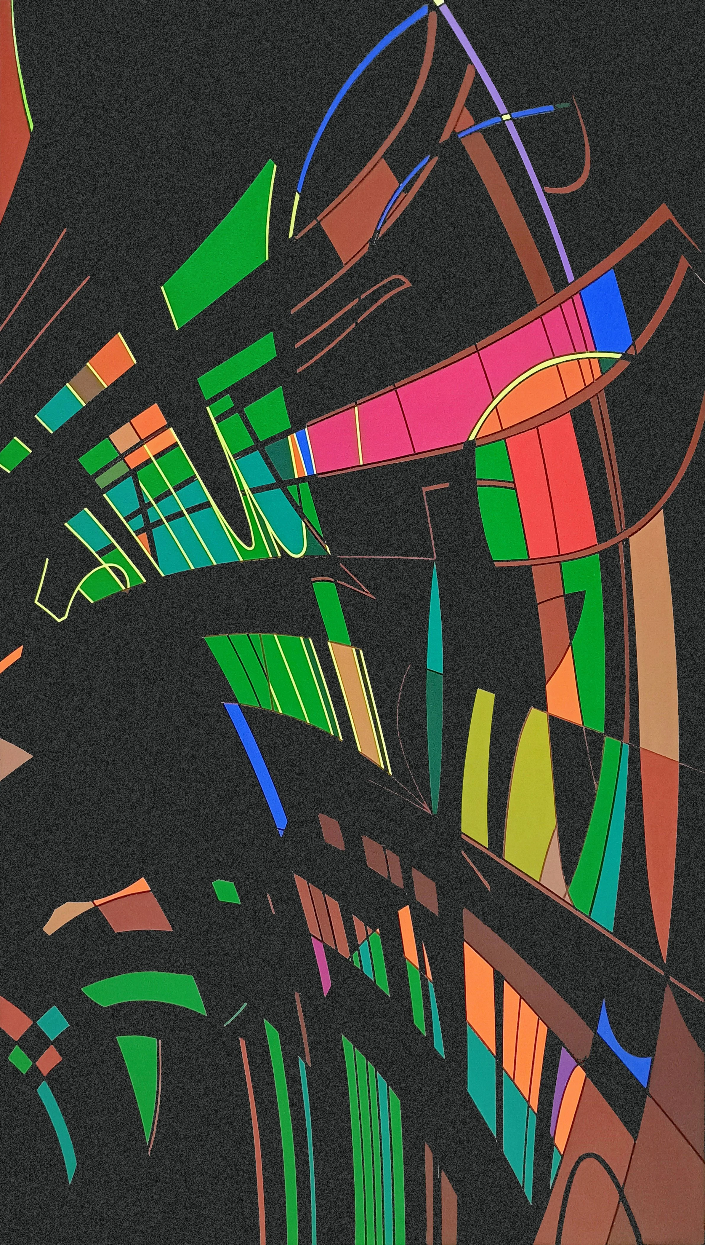 Cathedral II, 2025 (60" x 34" -  Acrylic Gouache and Acrylic on Canvas)