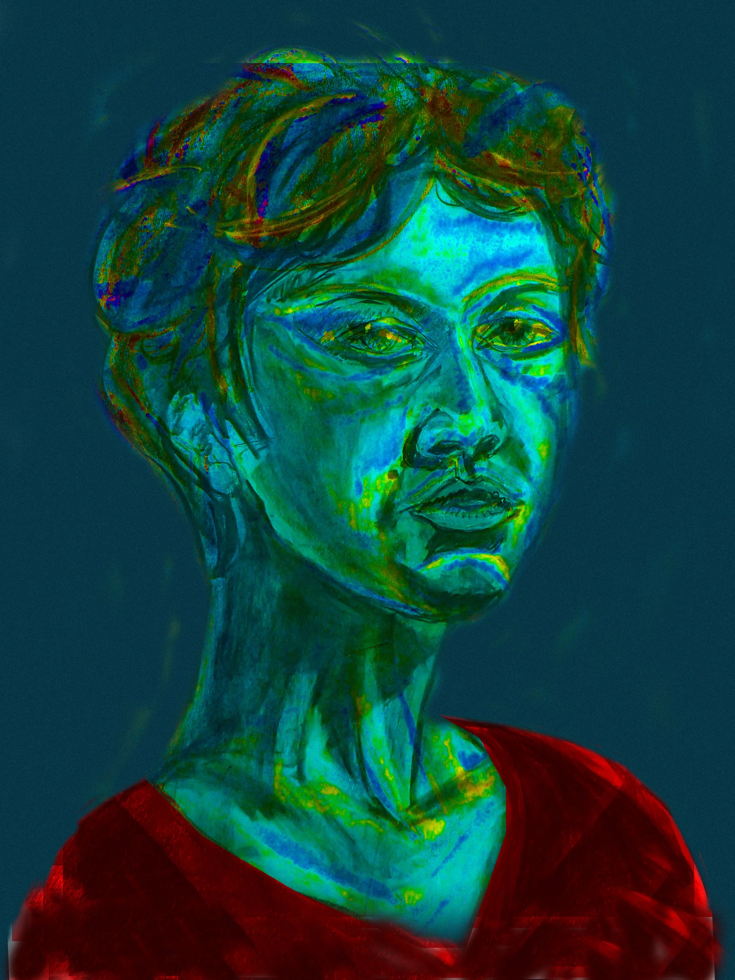 Portrait of Samantha, 2022 (24" x 18" - Soft Pastel on Paper)