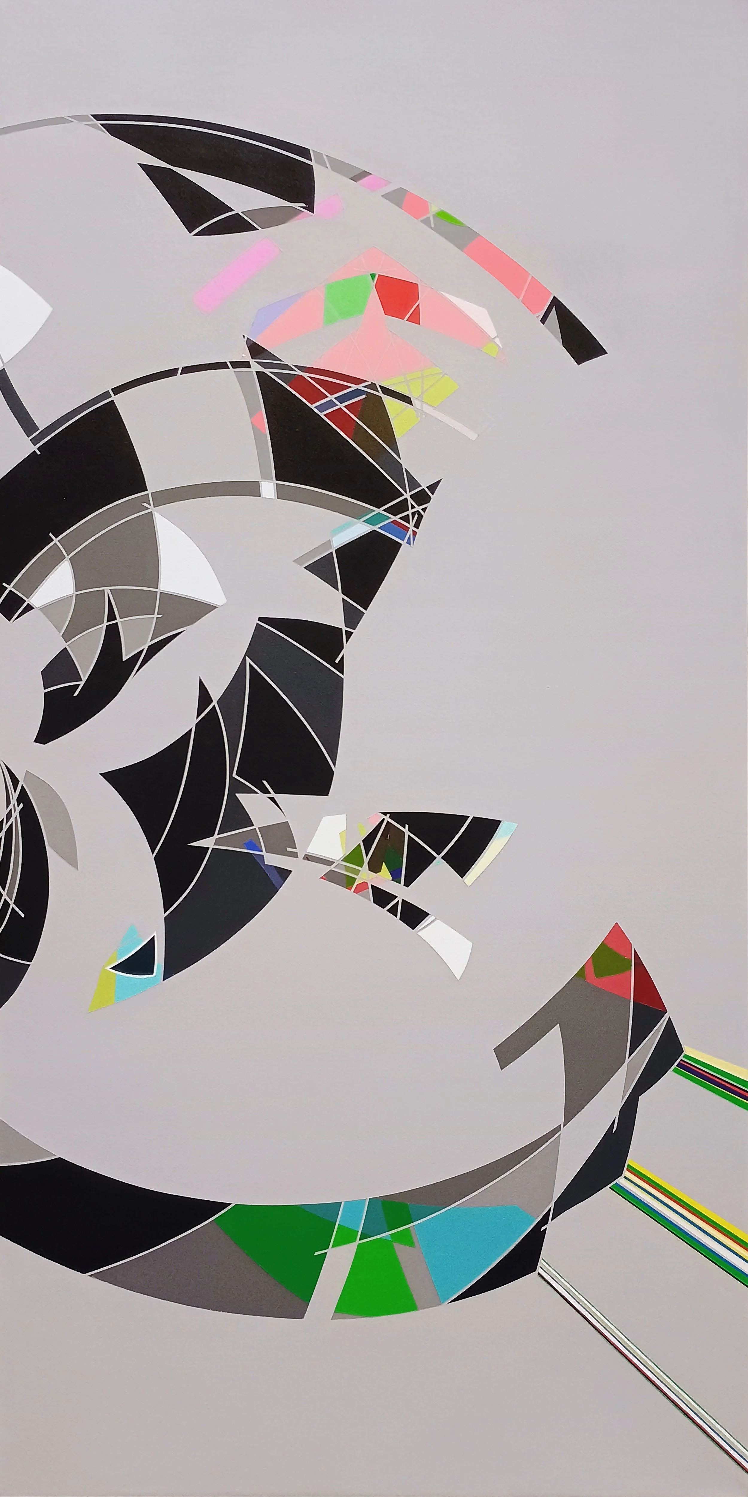 Stairway to Heaven, 2026 (60" x 30" - Acrylic Gouache on Canvas)