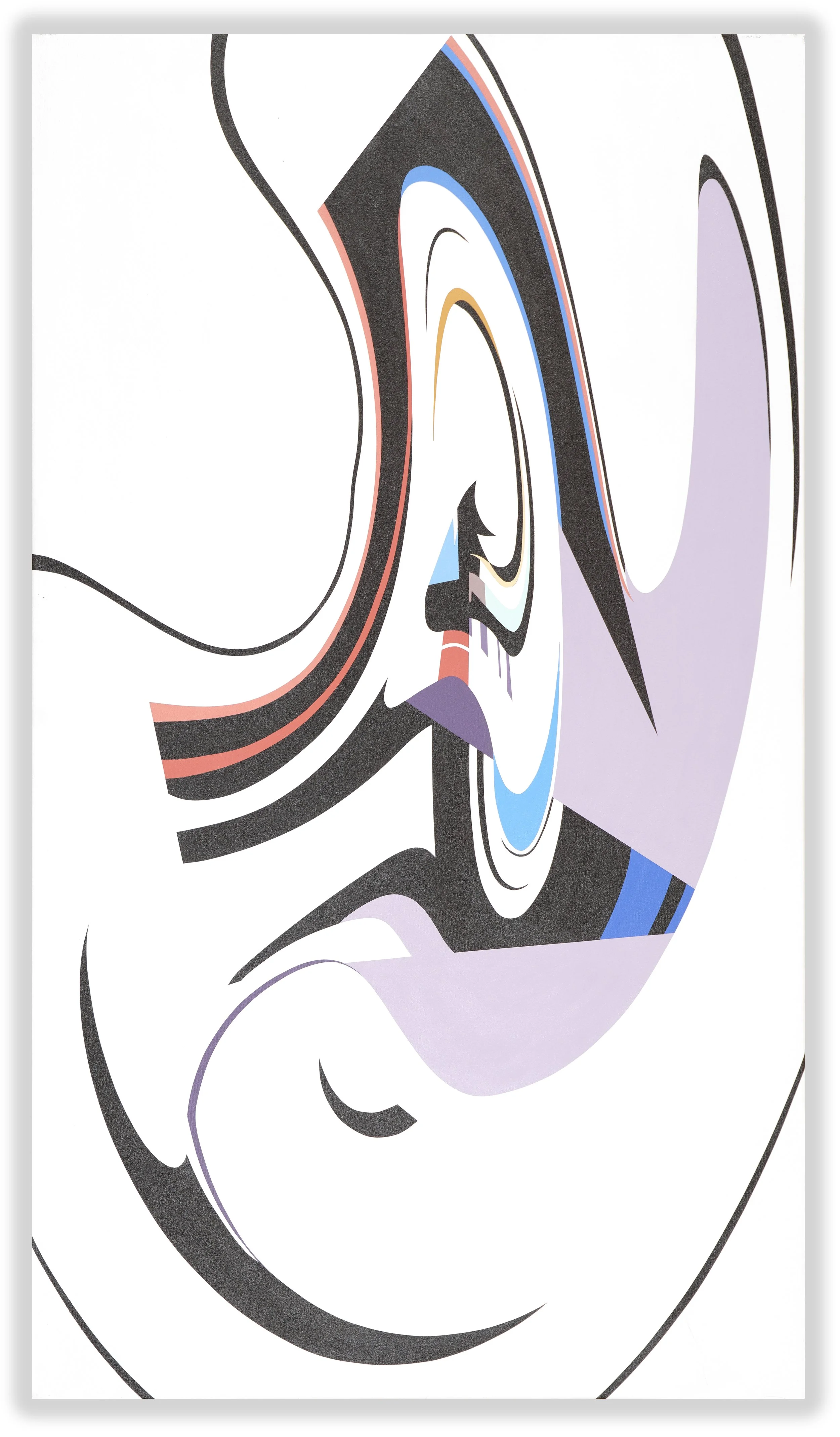 Arum I, 2025 (60" x 34" - Acrylic Gouache and Micaceous Iron Dioxide on Canvas)