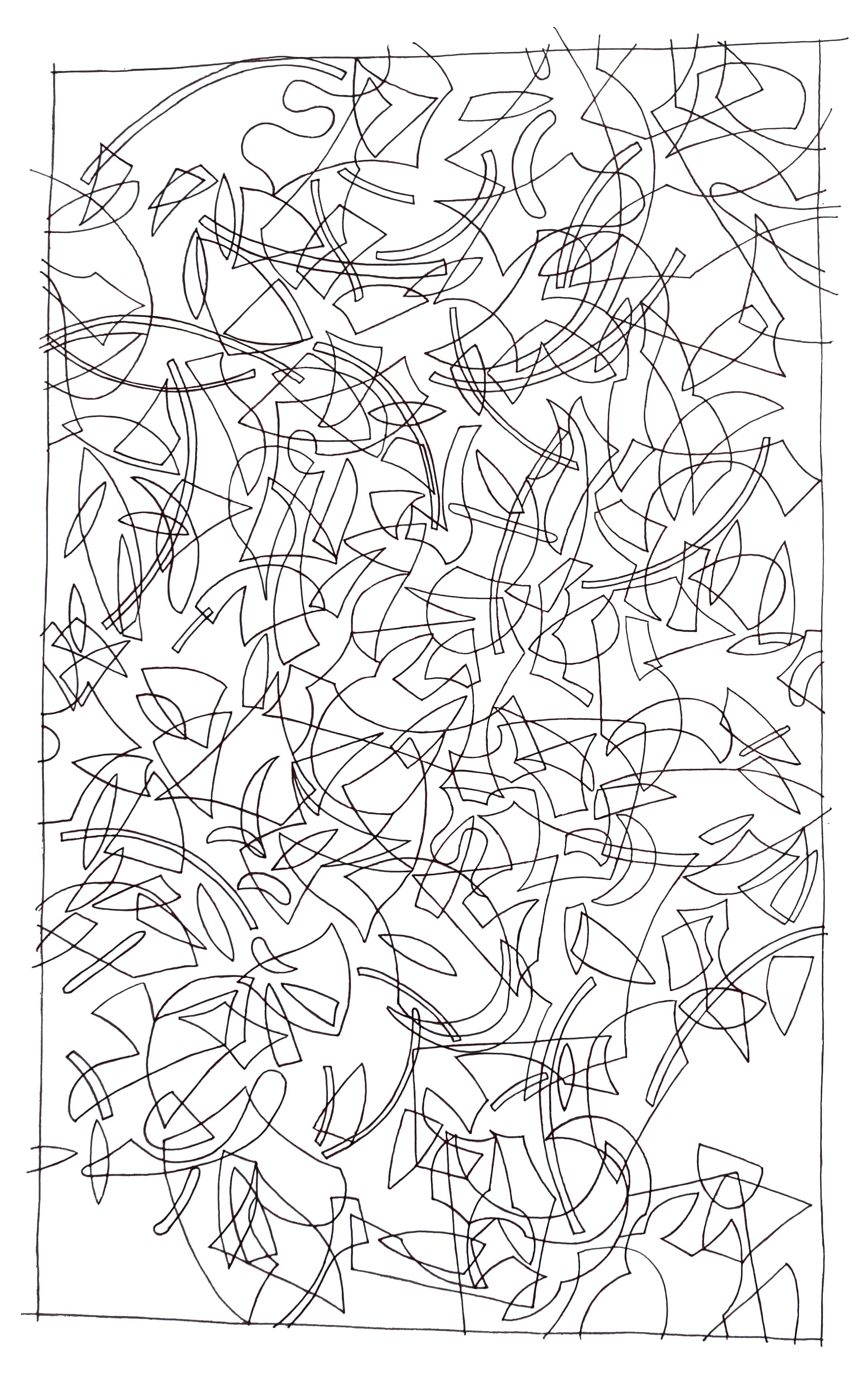 End of Summer, 2020 (36" x 22.5" - Pigment Marker on Paper)