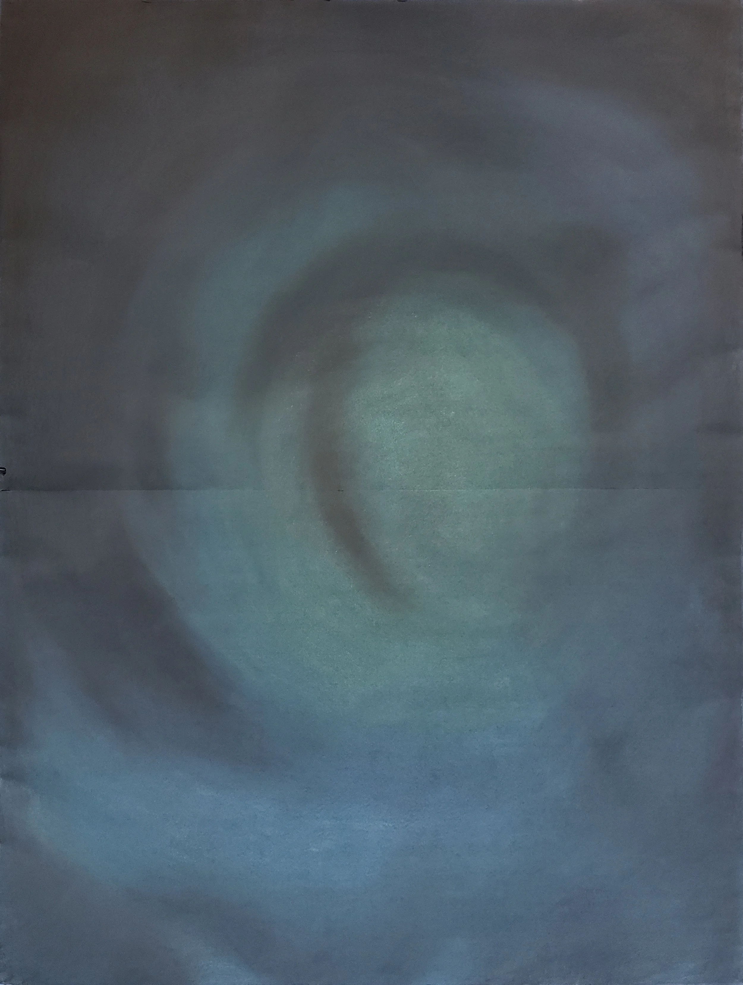 Möbius, 2023 (72" x 54" - Soft Pastel on Black Paper)
