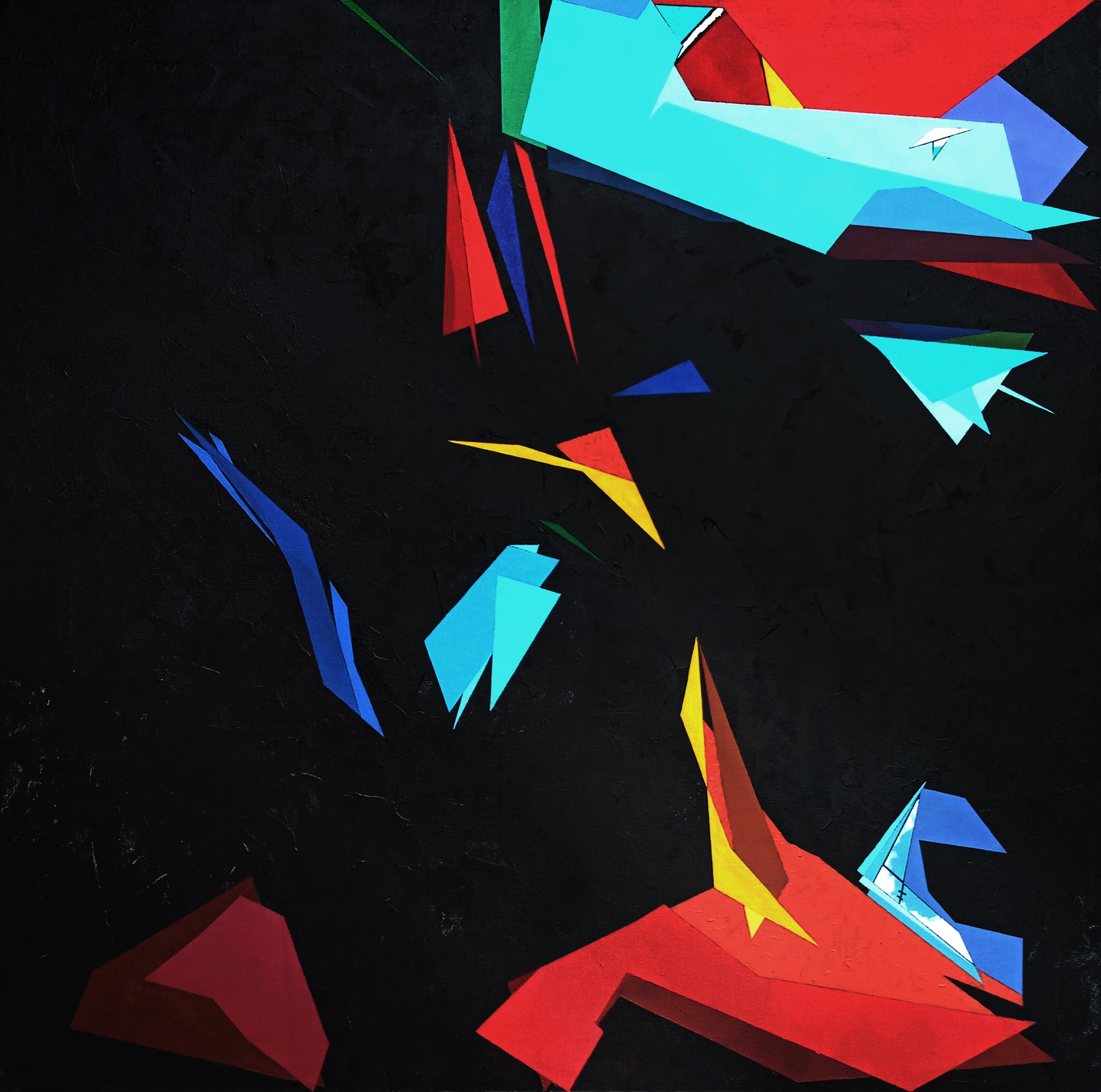 The Churning, 2023 (44" x 44" - Acrylic on Canvas)