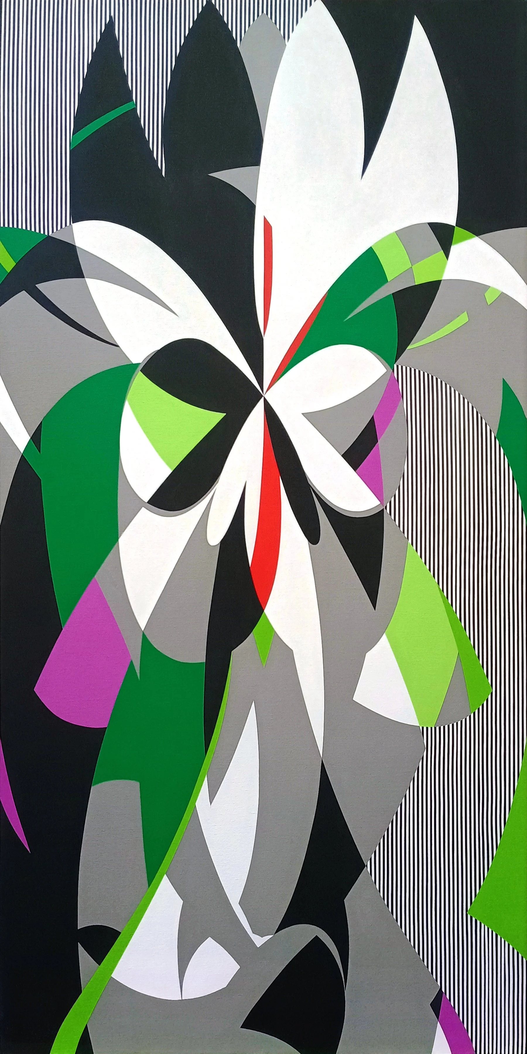 I Sing the Body Electric, 2026 (60" x 30" - Acrylic Gouache on Canvas)