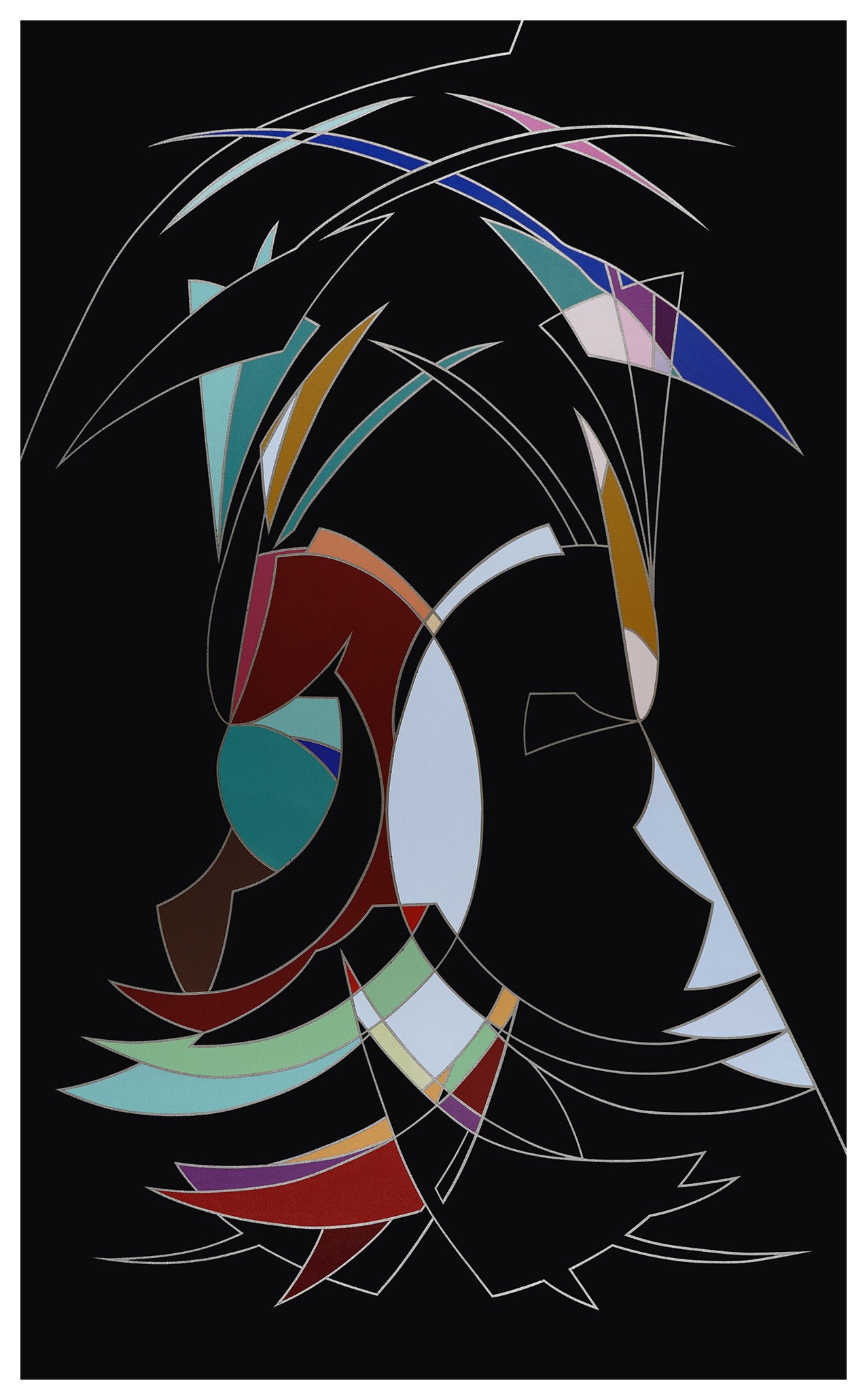   
Abraxas
  

 
Acrylic and liquid nichel on canvas 70.75" x 43" 2025
 
