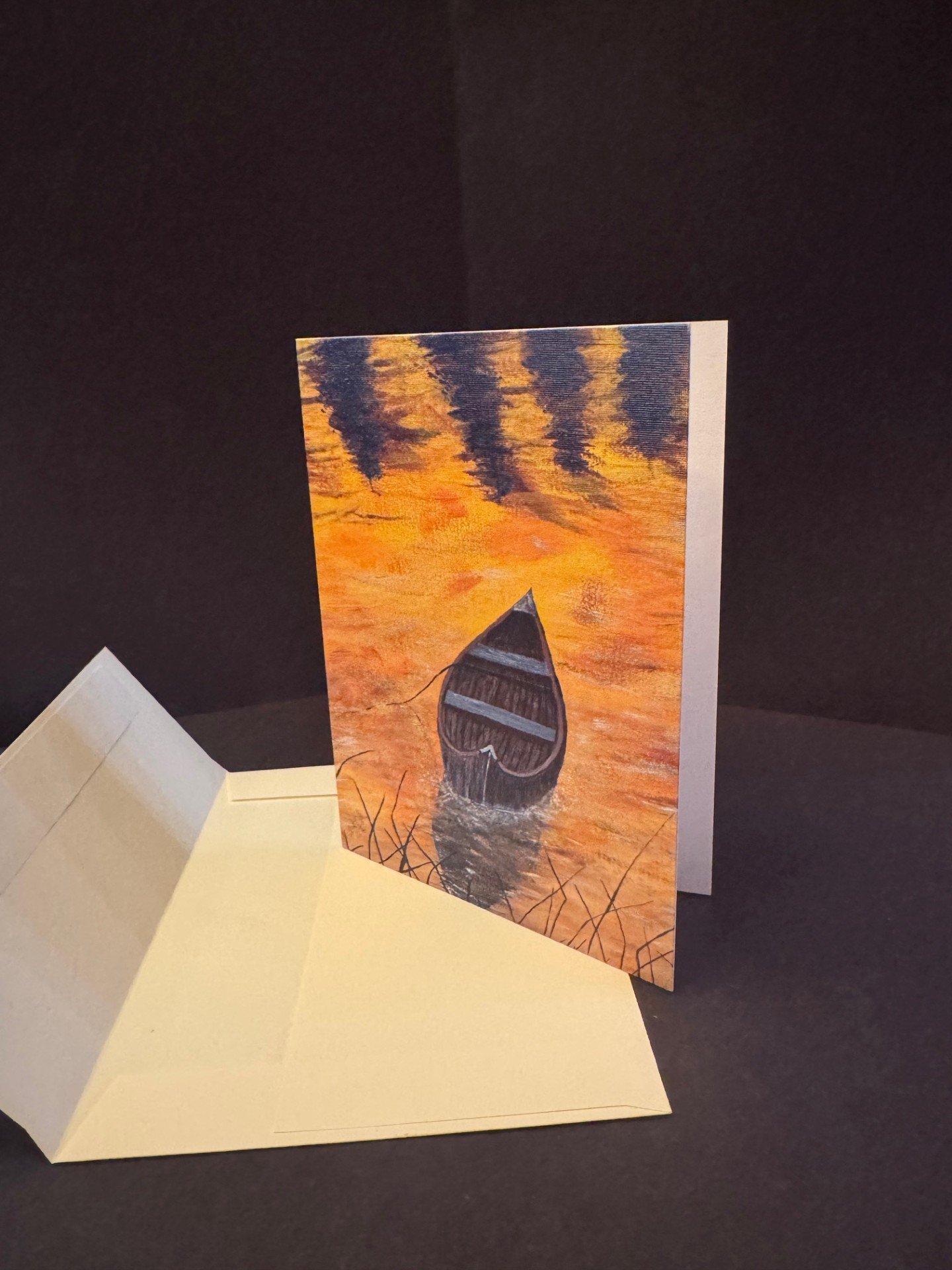 "Crepuscular Canoe" Greeting Card