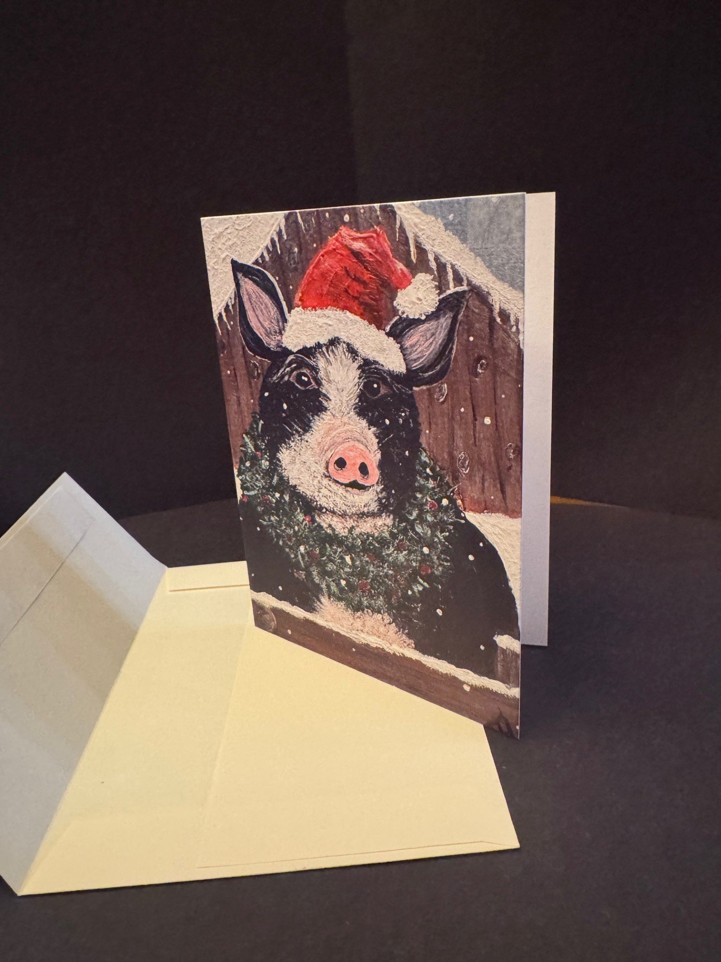 "Christmas Pig" Greeting Card