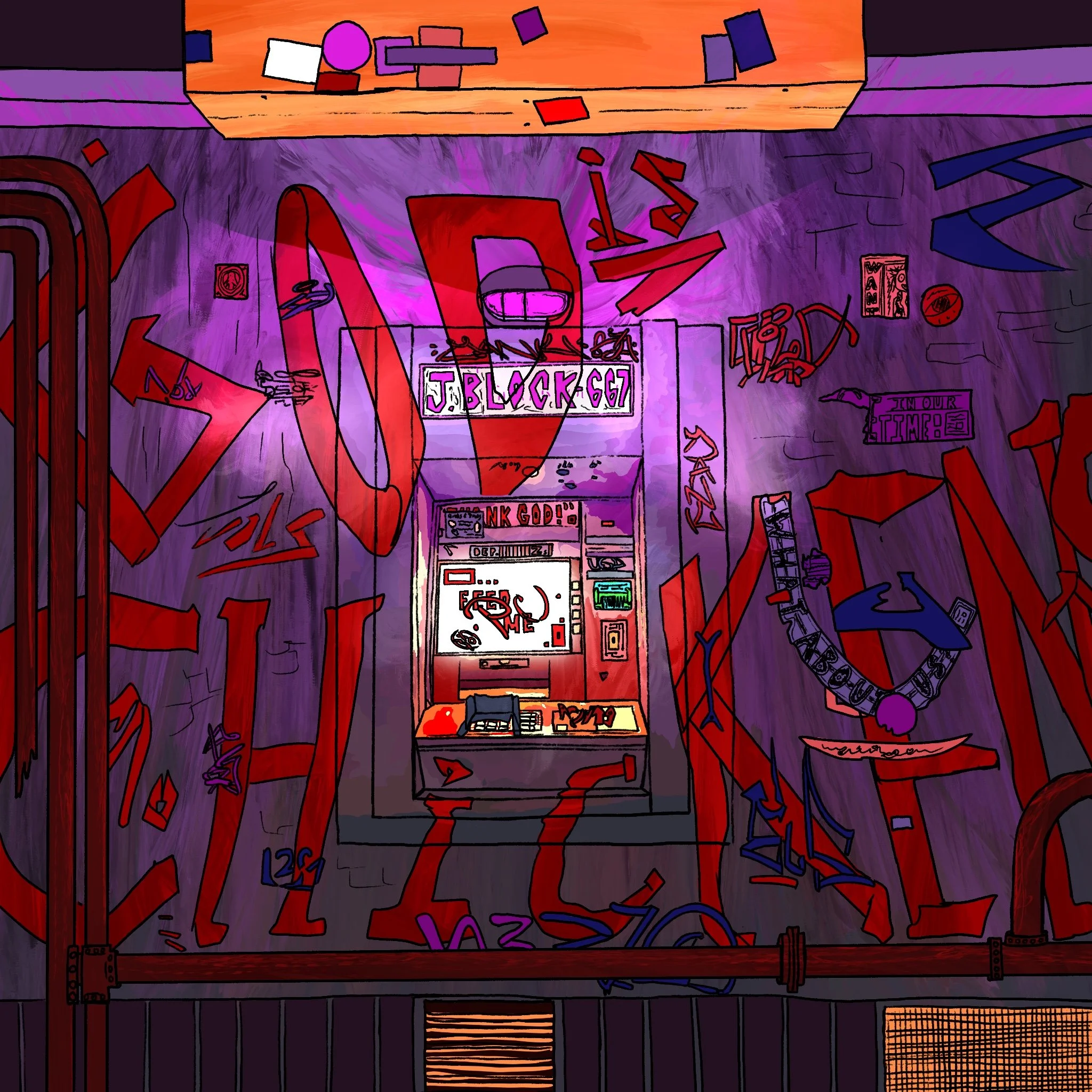 Created as concept art for GRACE, an animated show set in a future where children have their imaginations harvested for the production of Dream-Cola. Now under development as a novel.