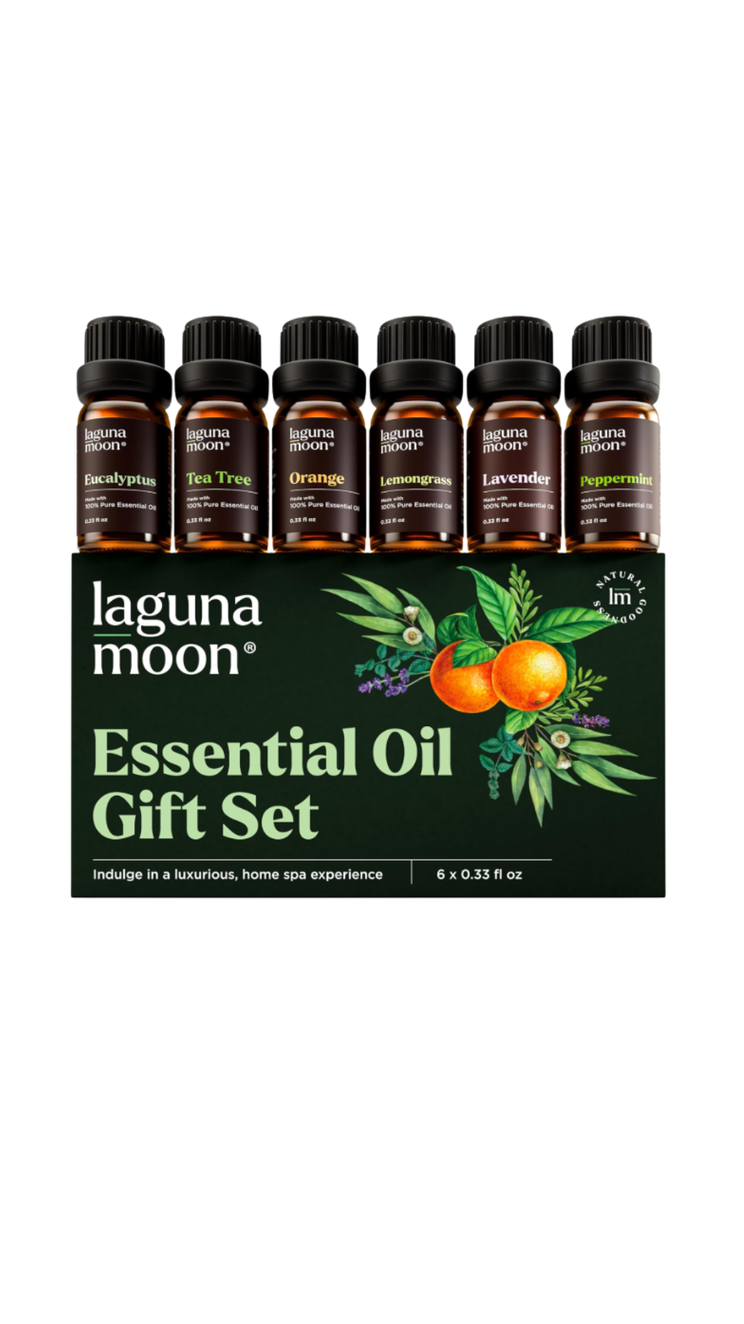Essential Oils Set - Top 6 Blends for Diffusers, Home Care, Candle Making Scents, Fragrance, Aromatherapy, Humidifiers, Gifts - Peppermint, Tea Tree, Lavender, Eucalyptus, Orange