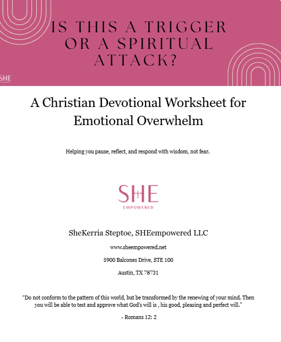 Is This a Trigger or a Spiritual Attack? Christian Mental Health Worksheets for Emotional Overwhelm