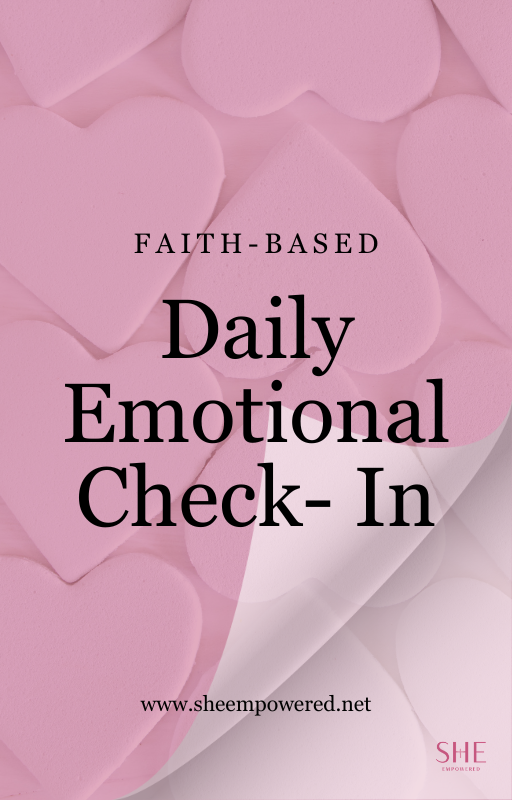 Faith Based Daily Emotional Check In |  Mental Health Printable
