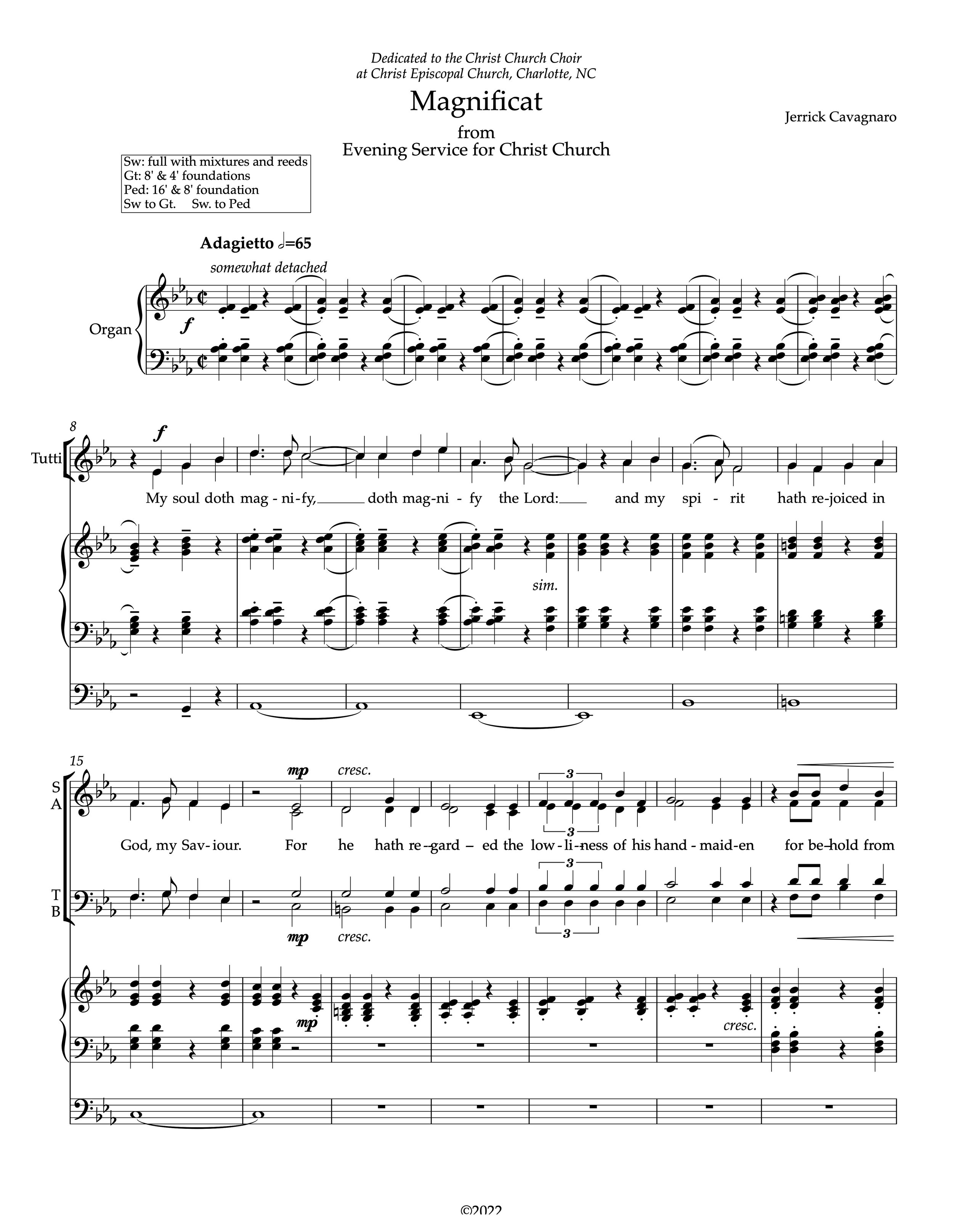 Magnificat and Nunc dimittis for Christ Church