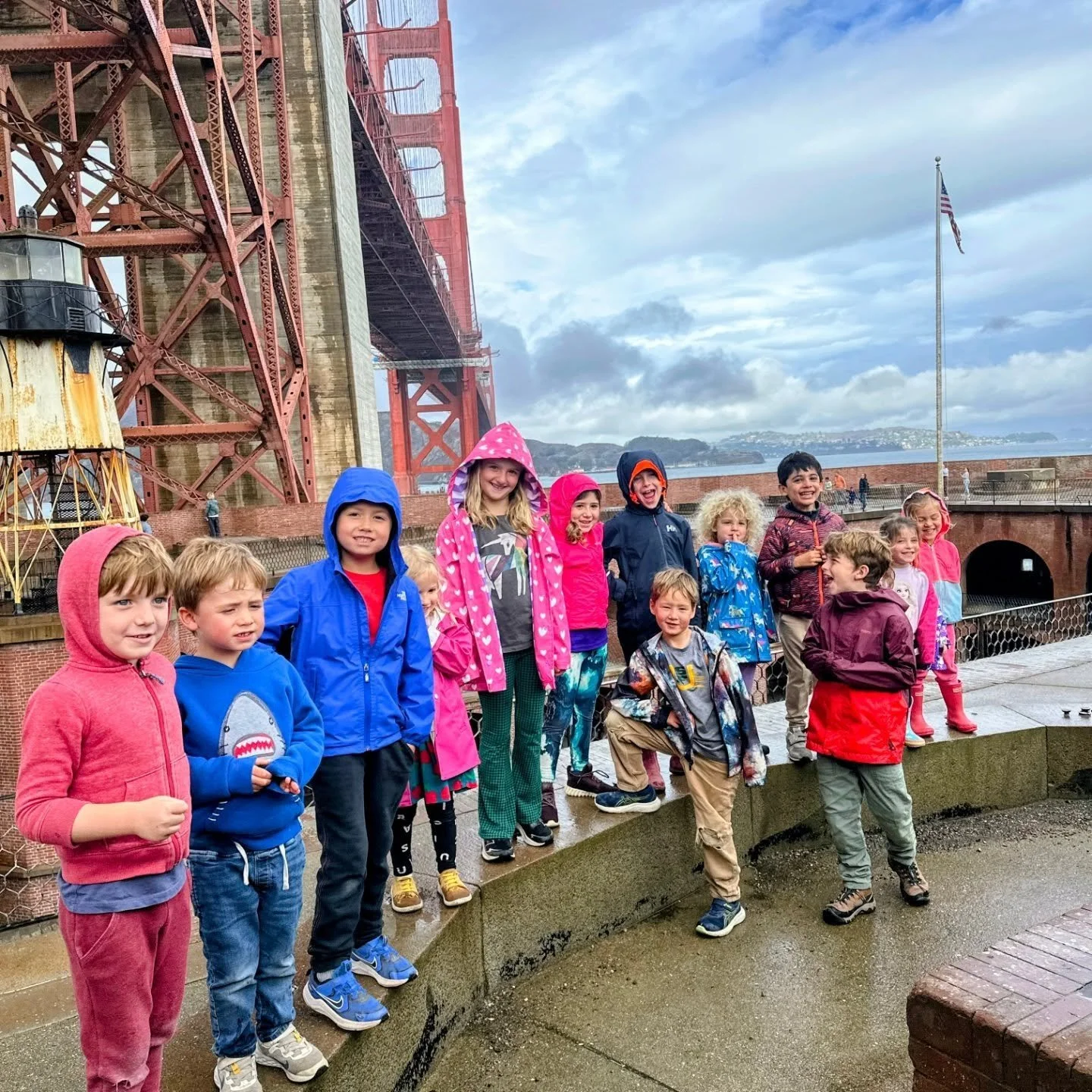 Our first vacation camp this fall had us standing tall, and it was no sweat that we got a little wet! ☂️☔🌉🧱