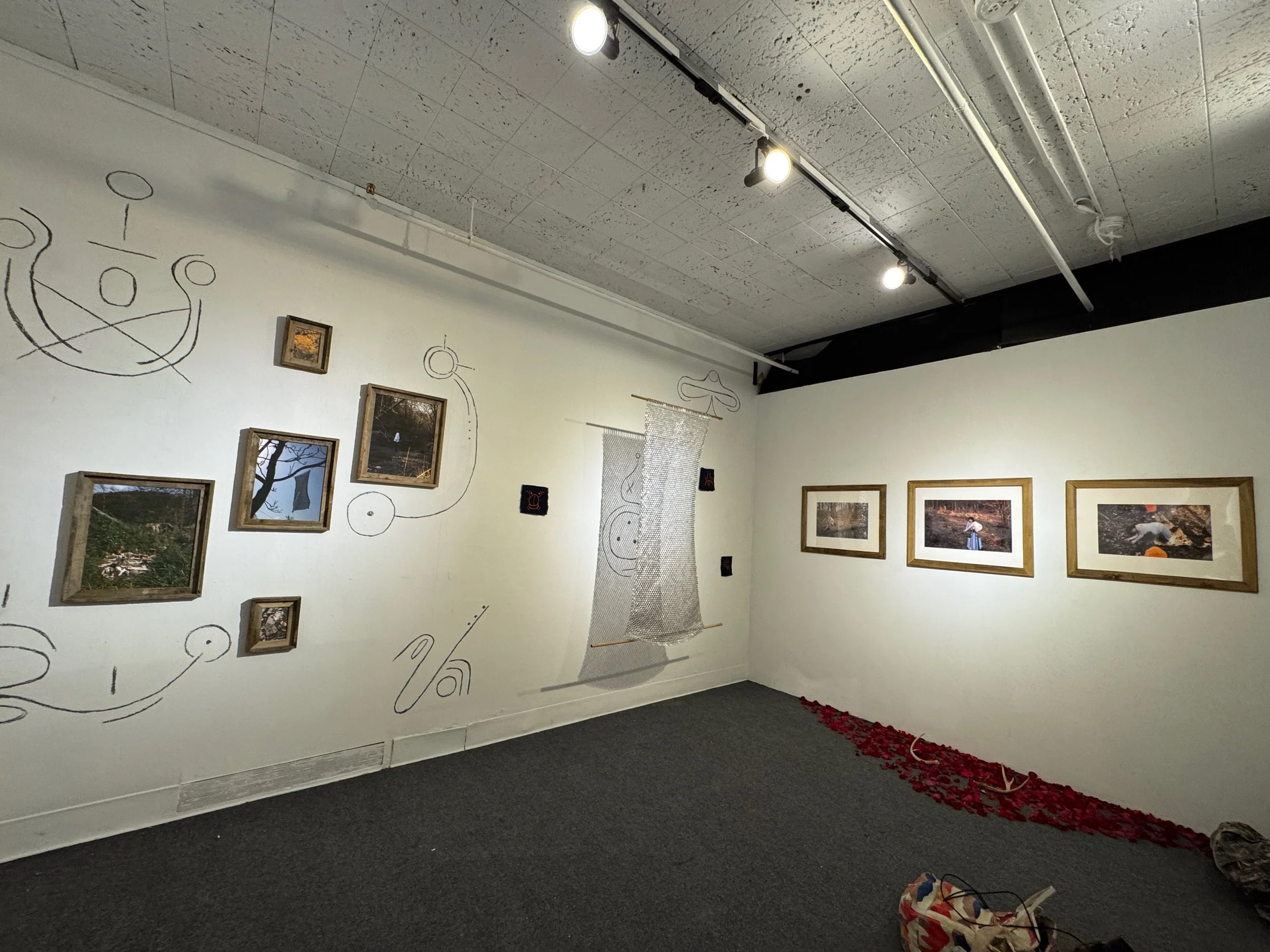 Work by Ryann Claps and Morgaine Rico-Woodring