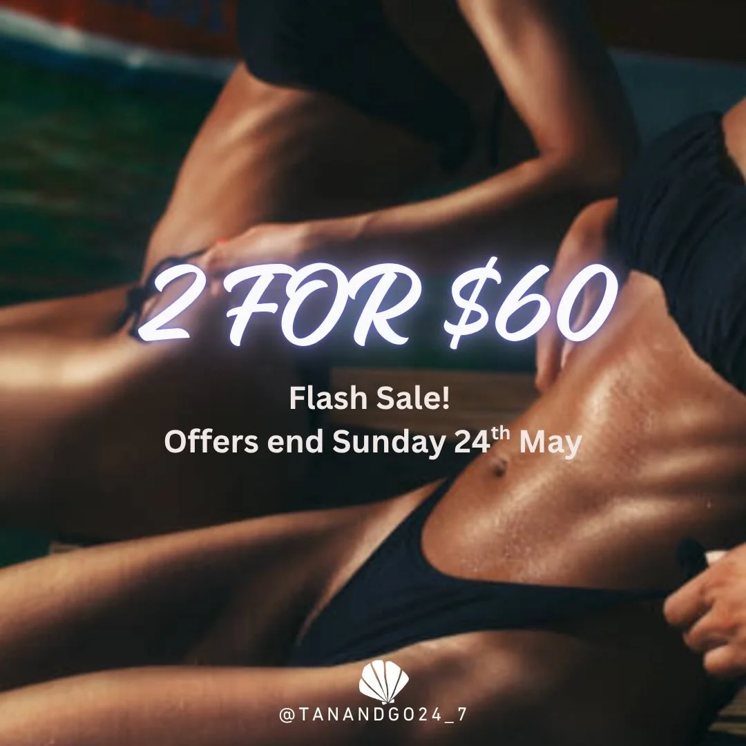 🚨 FLASH SALE ENDS SUNDAY 🚨

Don&rsquo;t let this deal get away! This may never happen again&hellip;

2 tans for just $60!  Stock up on your next two glows before this deal disappears. 
Once it&rsquo;s gone, it&rsquo;s gone! 

Click the link in our 