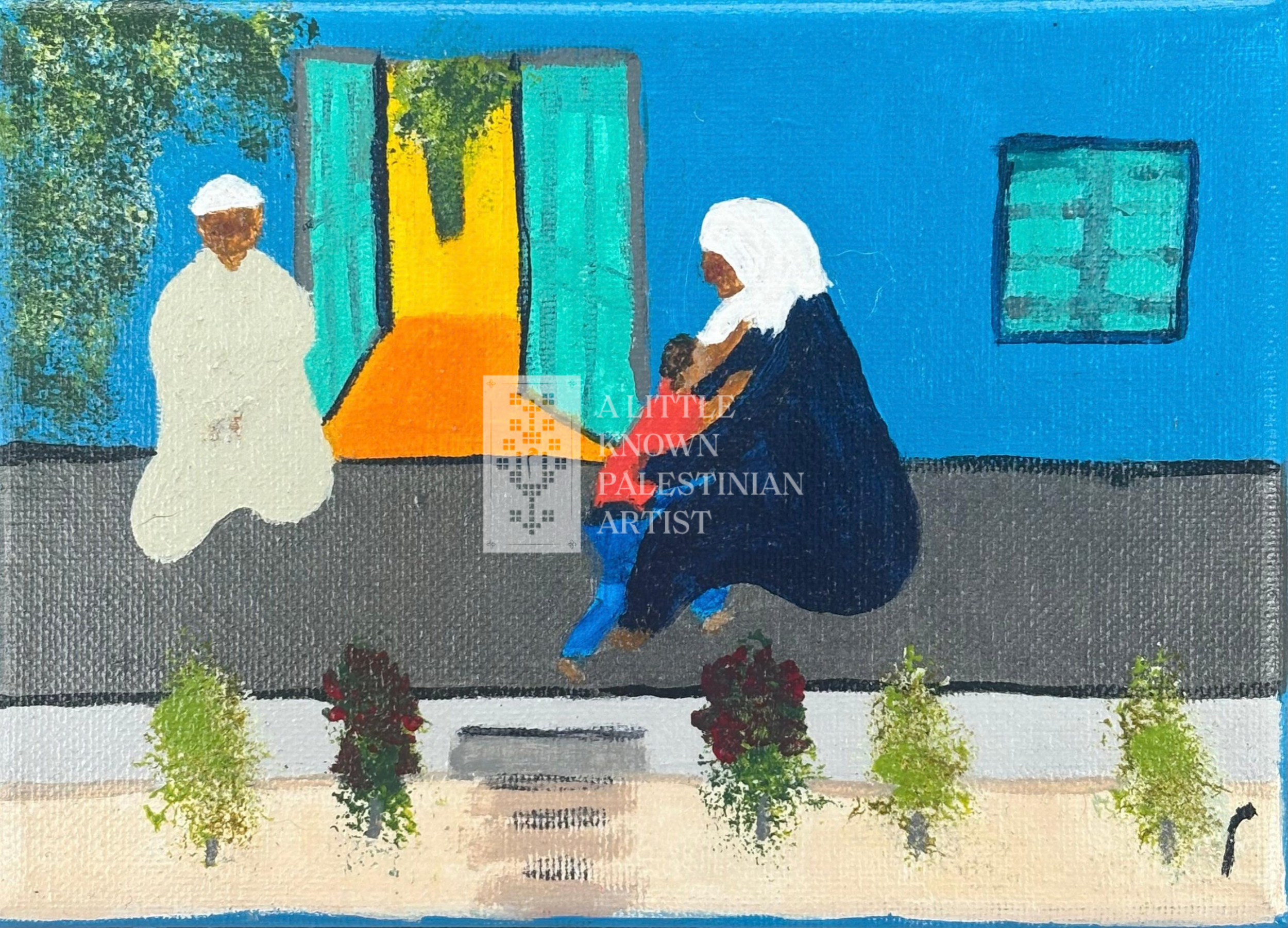 110 Sittu and ibn Hani. Acrylic on canvas. 13 x 18.png