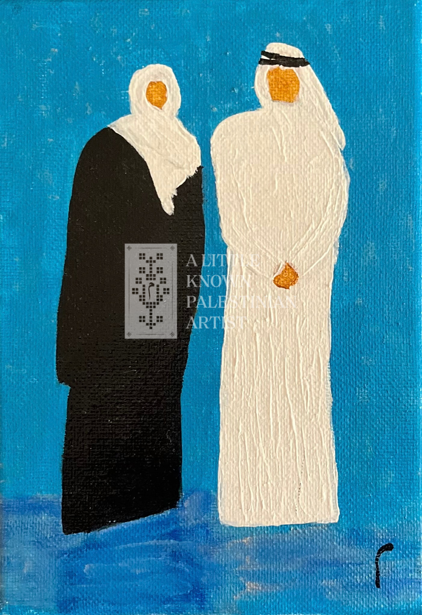 110. He said, she is a good wife. Acrylic on canvas. 12.7 x 17.8 cm.png