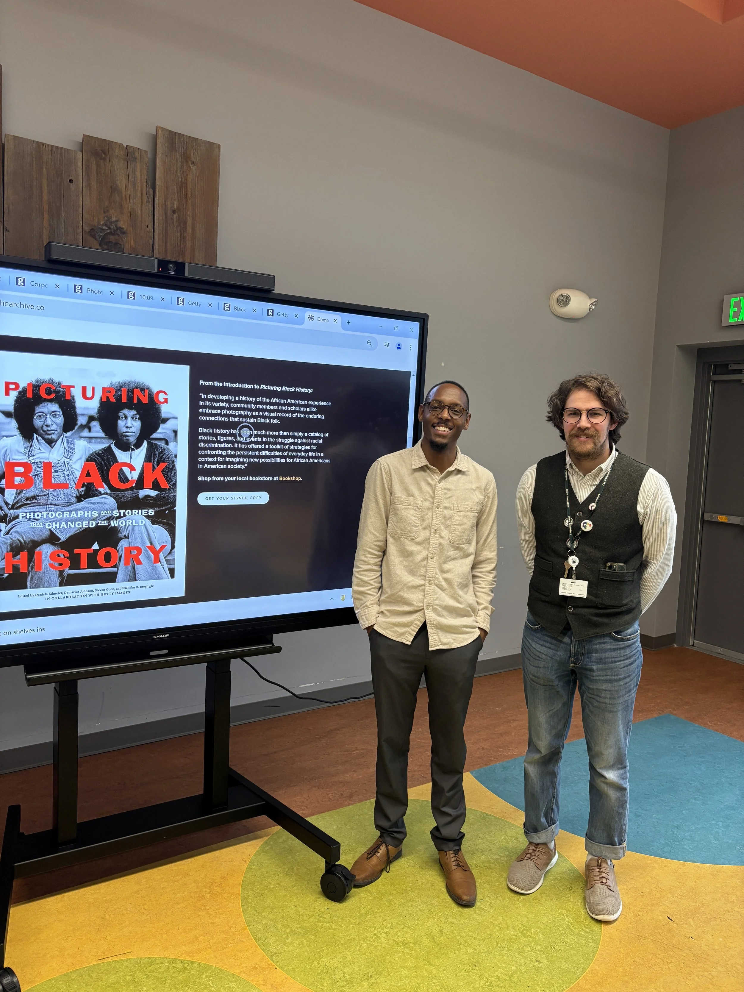   McGirt-Horton Branch Library Greensboro, NC February 15, 2025 Pictured with John Serrano, Adult Services Librarian  