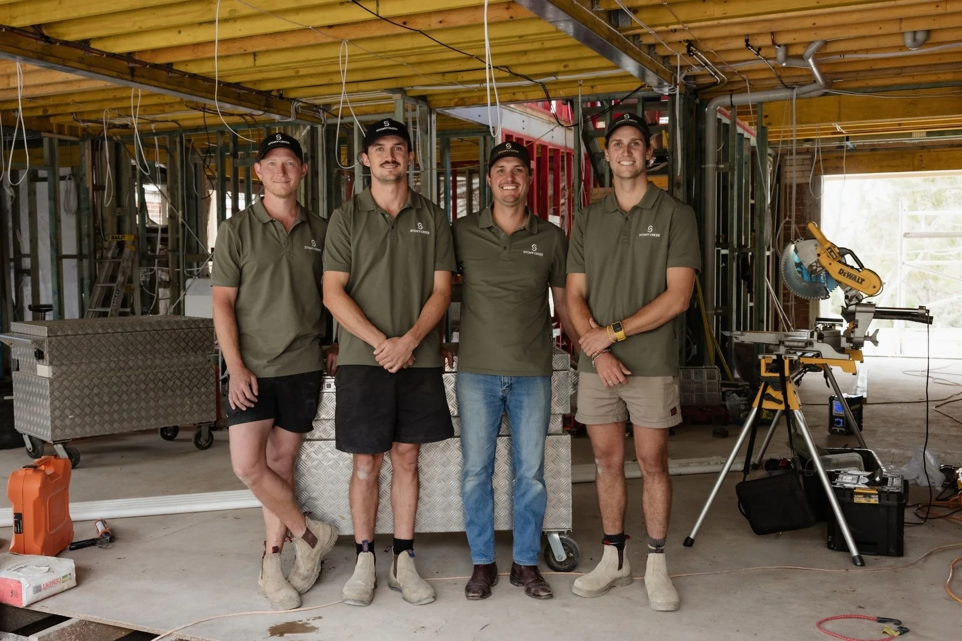 Julian, Will, Jamie and Harry On Site