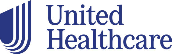 United Healthcare logo with blue stylized 'U' and text.