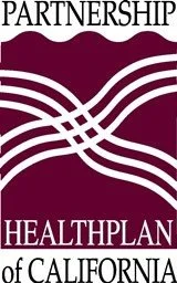 Partnership HealthPlan of California logo with purple background and white wavy lines.