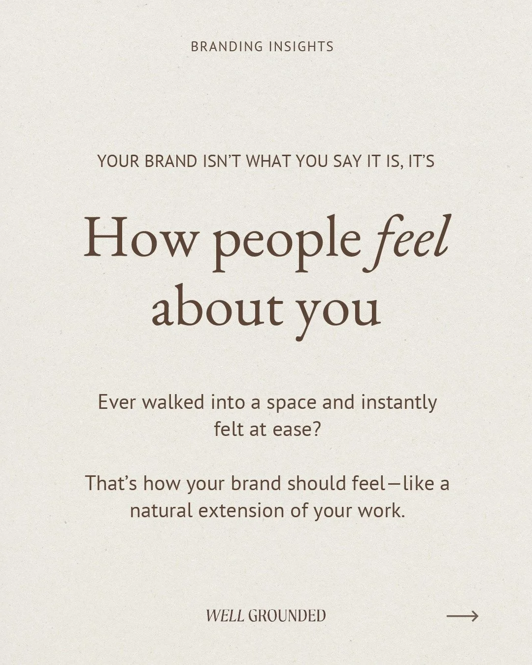 You know that feeling when you walk into a space and everything just feels right? Like it was made for you?

That&rsquo;s exactly how your brand should feel&mdash;for you and your dream clients.

But here&rsquo;s the thing: 
First impressions stick. 