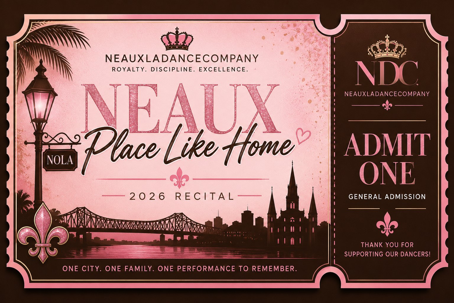 Neaux Place Like Home – Recital Admission