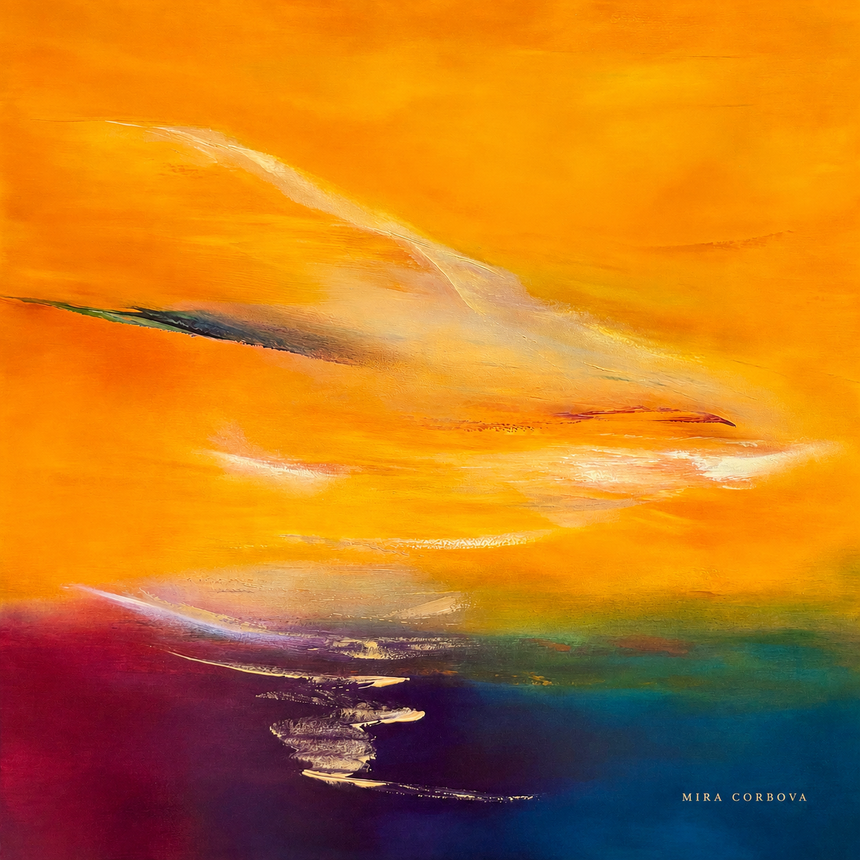 Golden Passage - Silk Scarf