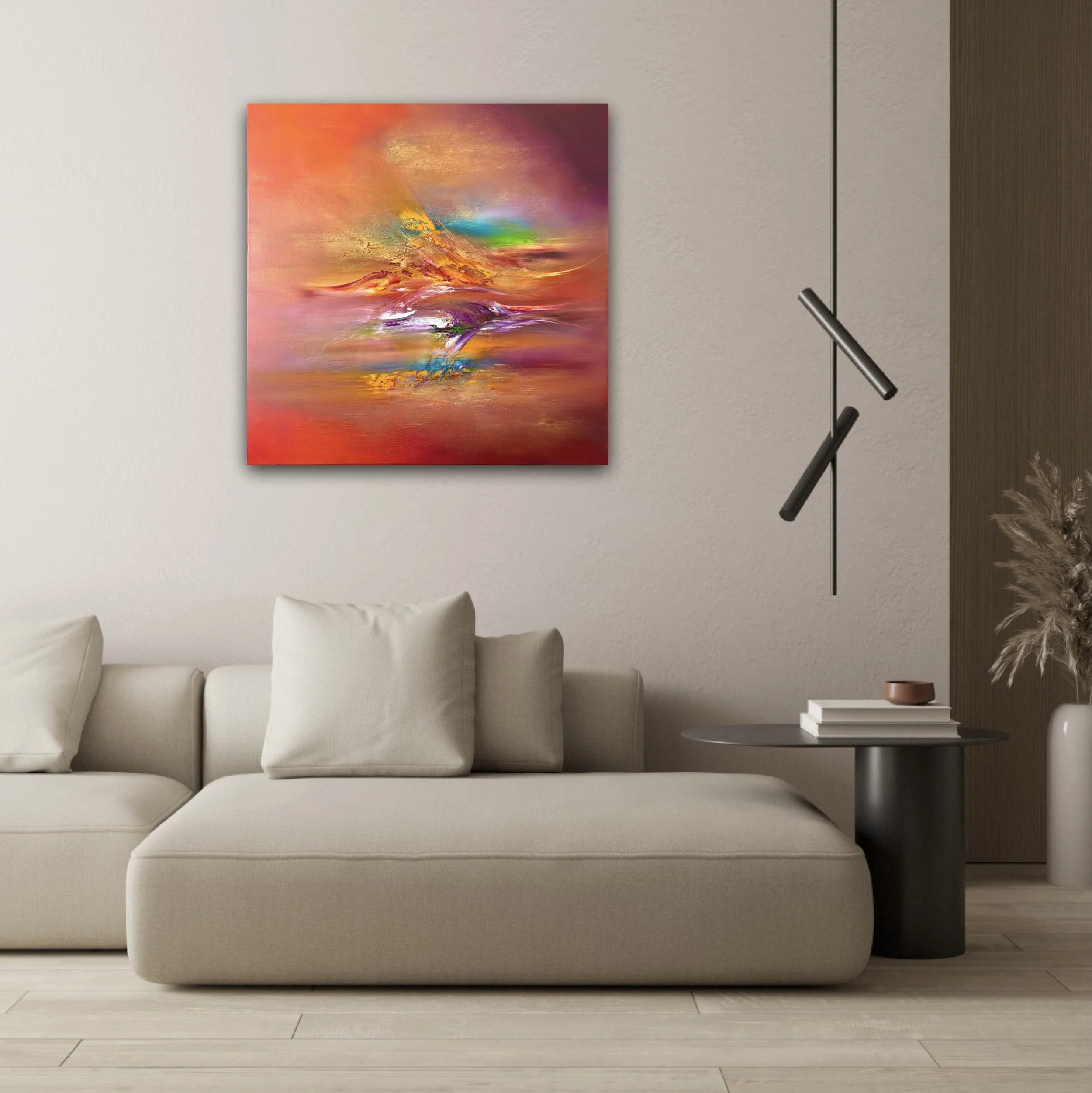 Hue Reflections - Hanging Option #1 - unframed